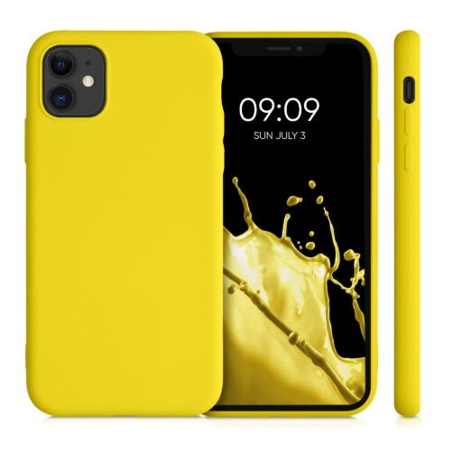 Husa pentru Apple iPhone 11, Silicon, Galben, 50791.165, Kwmobile fotografia produsului View 2 L
