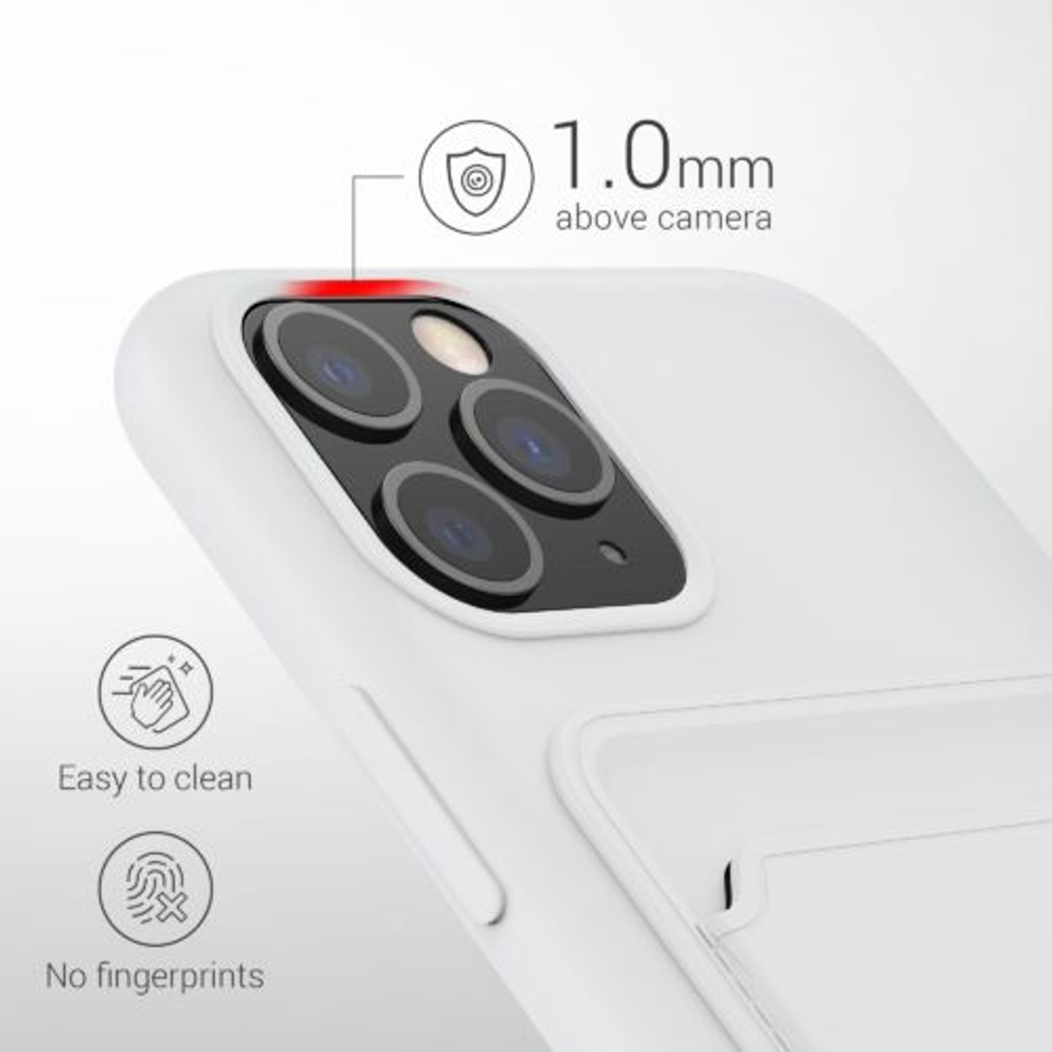 Husa pentru Apple iPhone 11 Pro, Silicon, Alb, 55115.02, Kwmobile fotografia produsului View 4 L