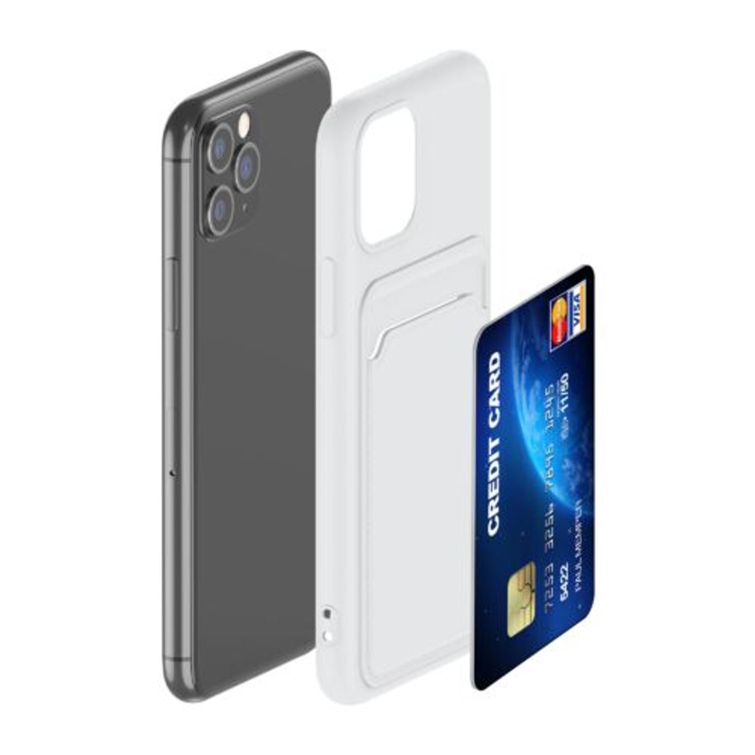 Husa pentru Apple iPhone 11 Pro, Silicon, Alb, 55115.02, Kwmobile fotografia produsului View 7 L