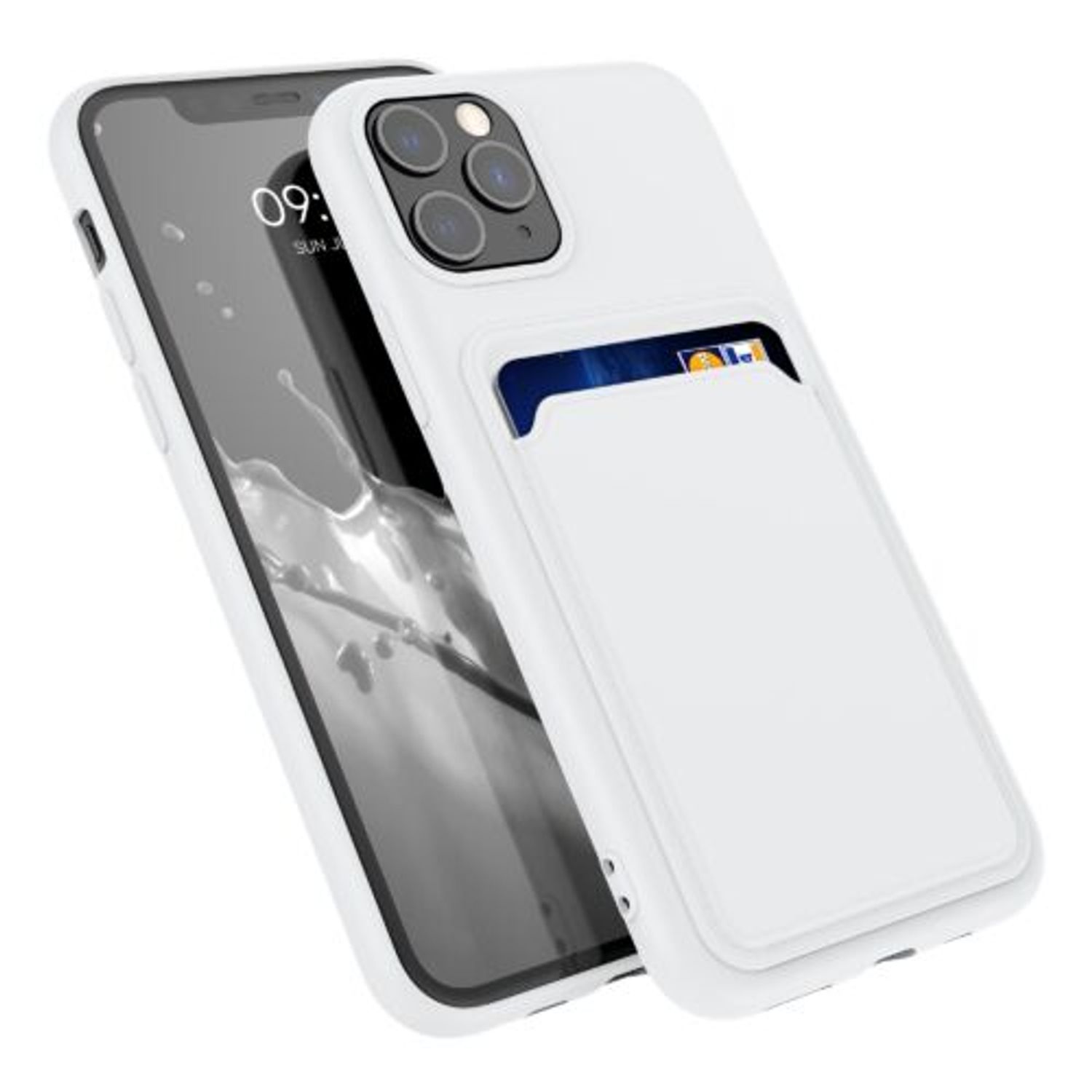 Husa pentru Apple iPhone 11 Pro, Silicon, Alb, 55115.02, Kwmobile fotografia produsului View 2 L