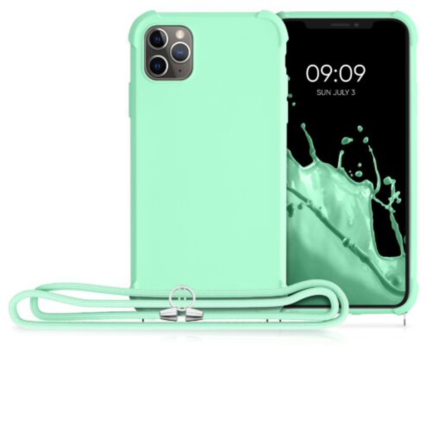 Husa pentru Apple iPhone 11 Pro Max, Silicon, Verde, 55764.71, Kwmobile fotografia produsului View 7 L
