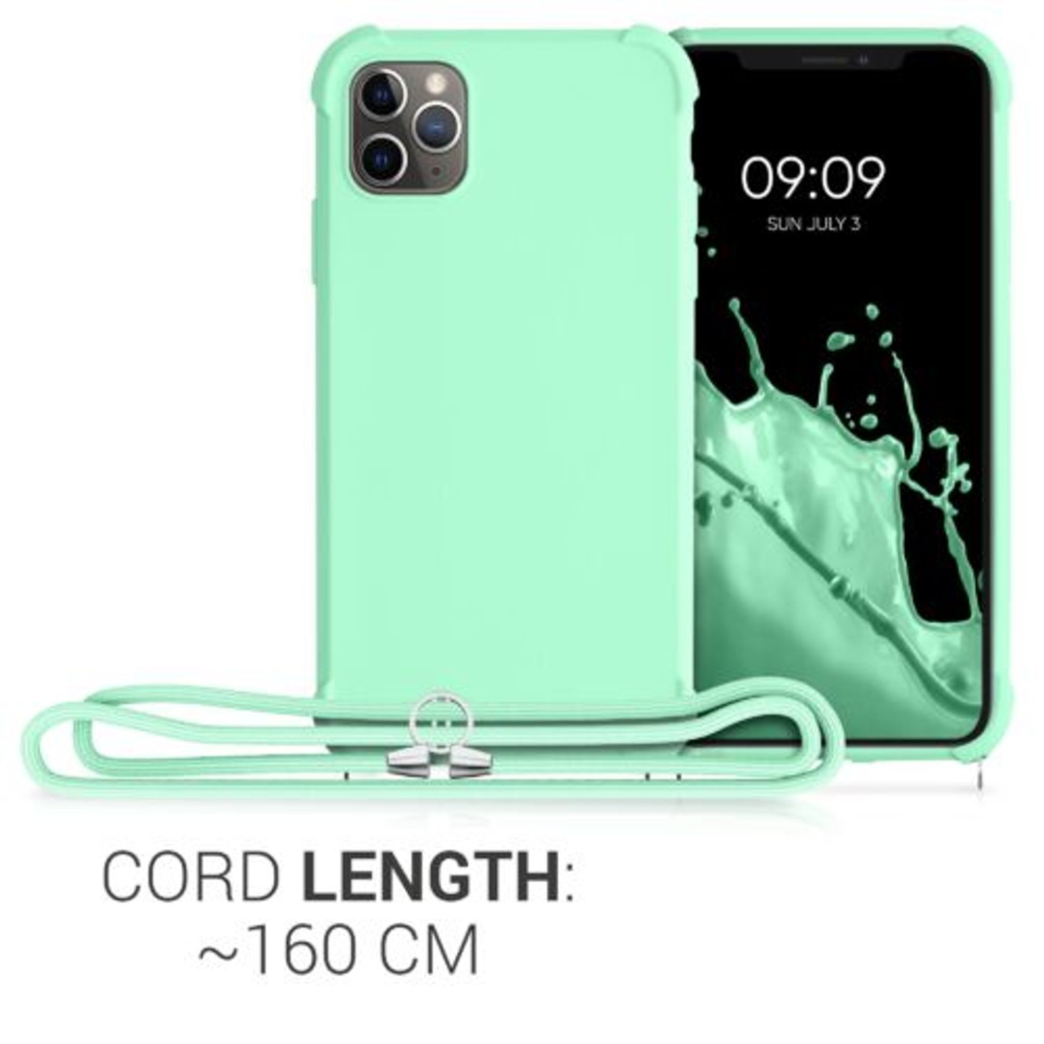 Husa pentru Apple iPhone 11 Pro Max, Silicon, Verde, 55764.71, Kwmobile fotografia produsului View 4 L