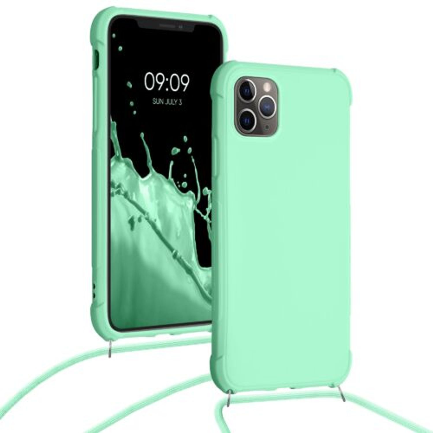 Husa pentru Apple iPhone 11 Pro Max, Silicon, Verde, 55764.71, Kwmobile fotografia produsului View 5 L