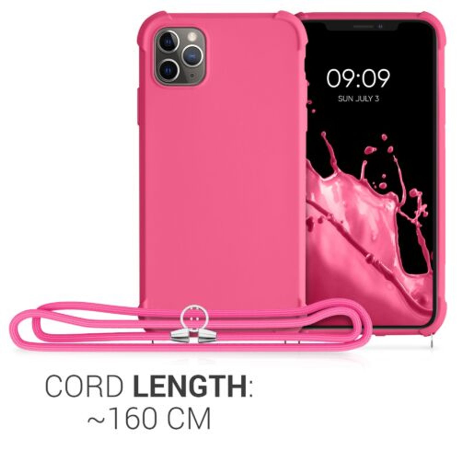 Husa pentru Apple iPhone 11 Pro Max, Silicon, Roz, 55764.77, Kwmobile fotografia produsului View 4 L