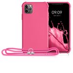 Husa pentru Apple iPhone 11 Pro Max, Silicon, Roz, 55764.77, Kwmobile fotografia produsului View 7 S