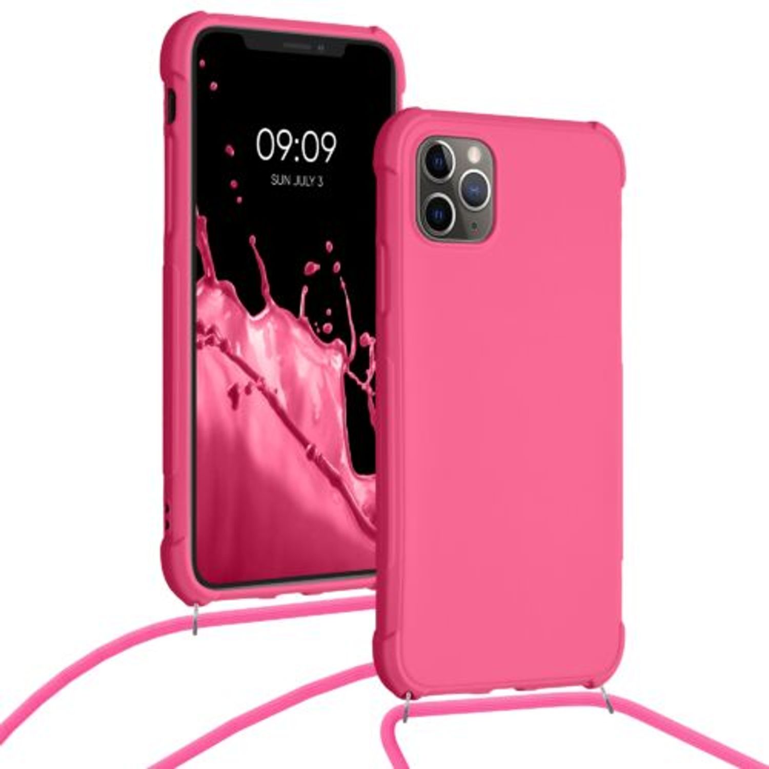 Husa pentru Apple iPhone 11 Pro Max, Silicon, Roz, 55764.77, Kwmobile fotografia produsului View 5 L