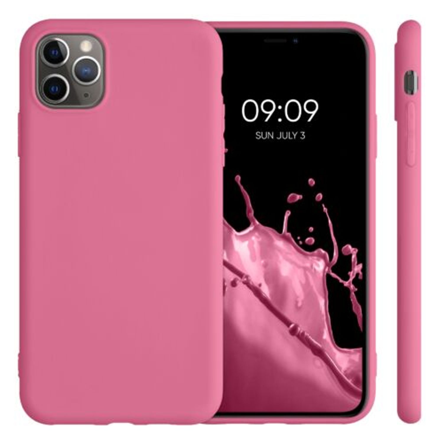 Husa pentru Apple iPhone 11 Pro Max, Silicon, Roz, 49789.212, Kwmobile fotografia produsului View 2 L