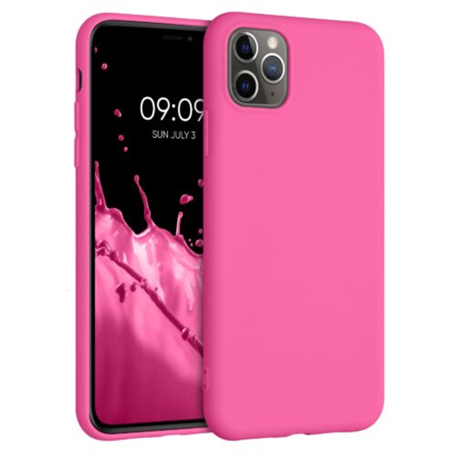 Husa pentru Apple iPhone 11 Pro Max, Silicon, Roz, 49789.135, Kwmobile fotografia produsului