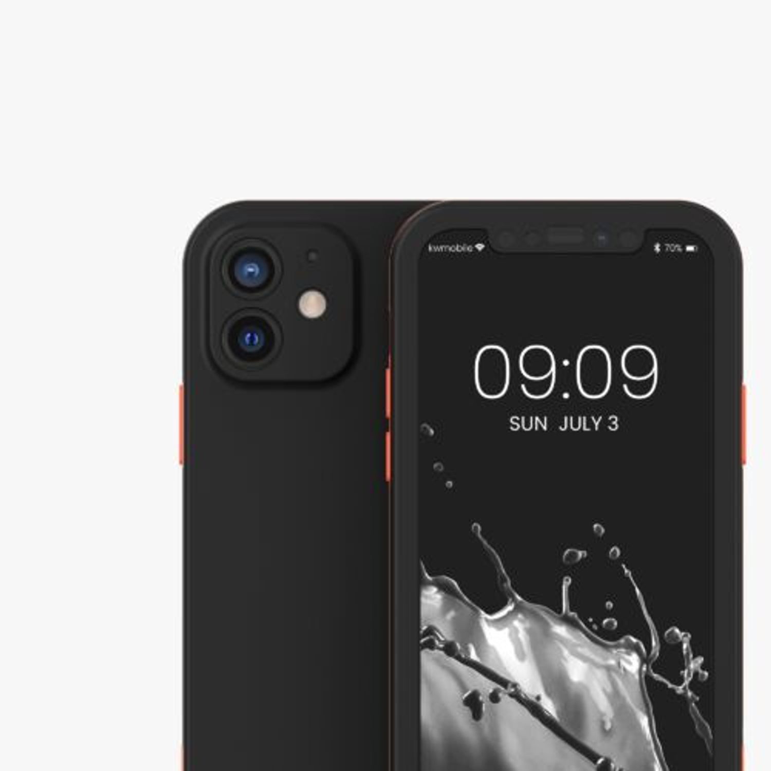 Husa pentru Apple iPhone 12/iPhone 12 Pro, Plastic, Negru, 56431.01, Kwmobile fotografia produsului View 9 L