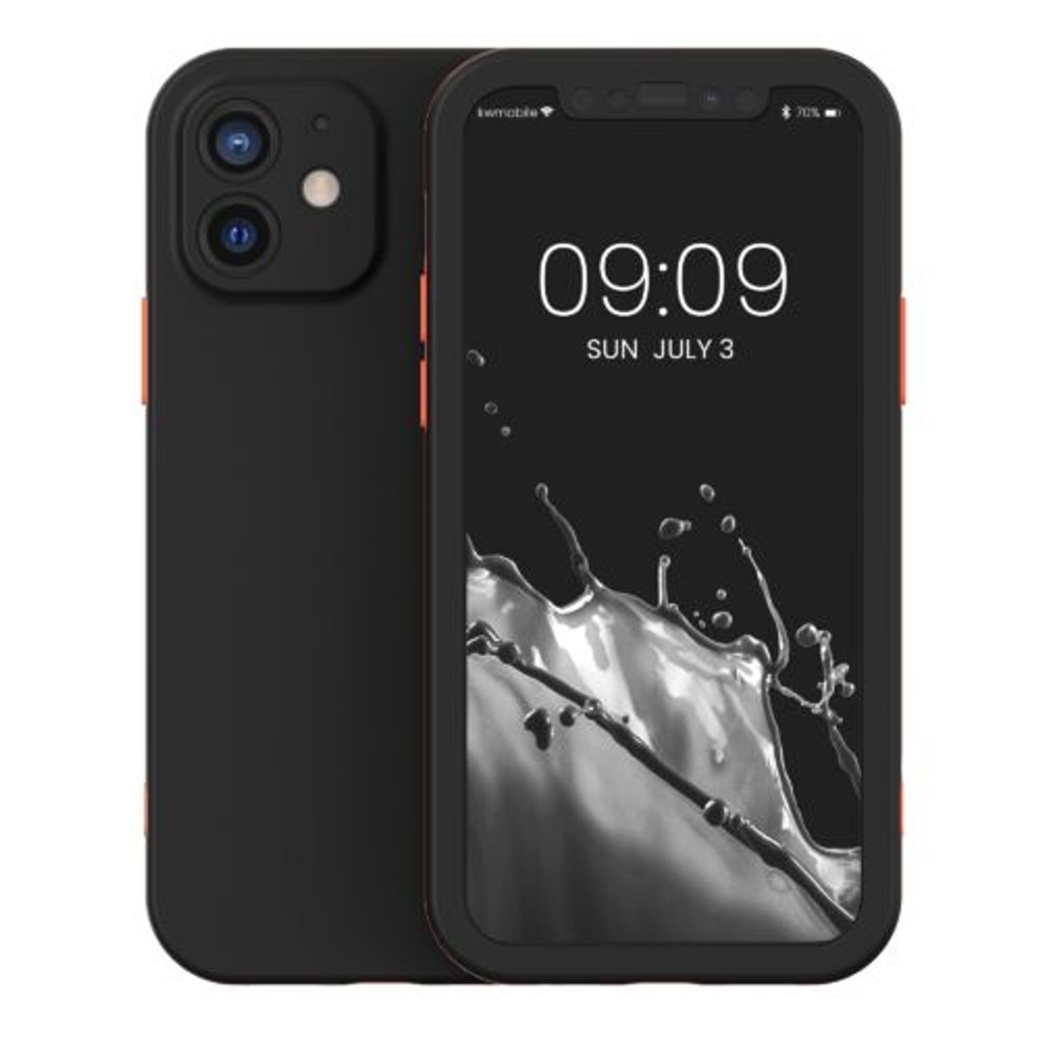 Husa pentru Apple iPhone 12/iPhone 12 Pro, Plastic, Negru, 56431.01, Kwmobile fotografia produsului View 2 L