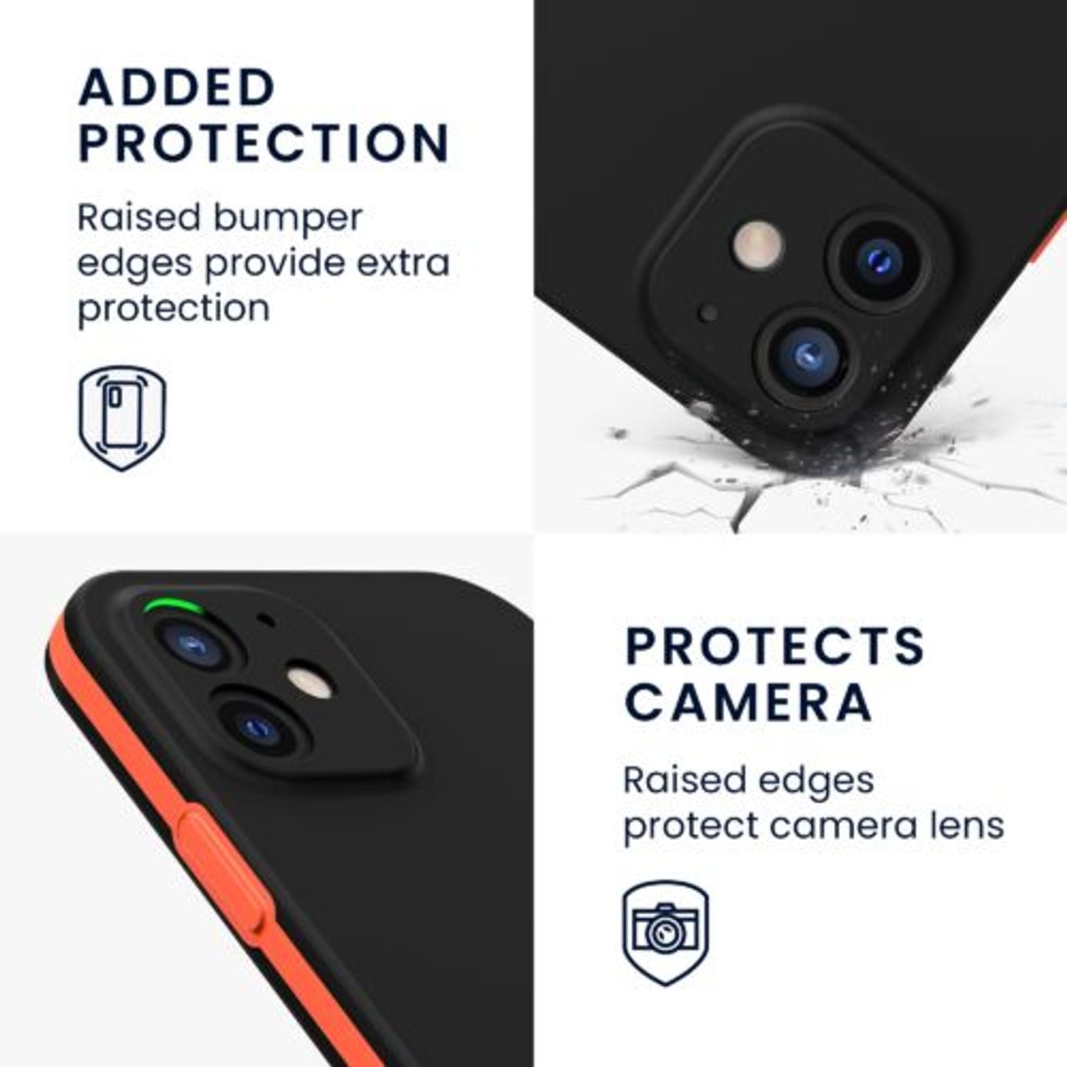 Husa pentru Apple iPhone 12/iPhone 12 Pro, Plastic, Negru, 56431.01, Kwmobile fotografia produsului View 12 L