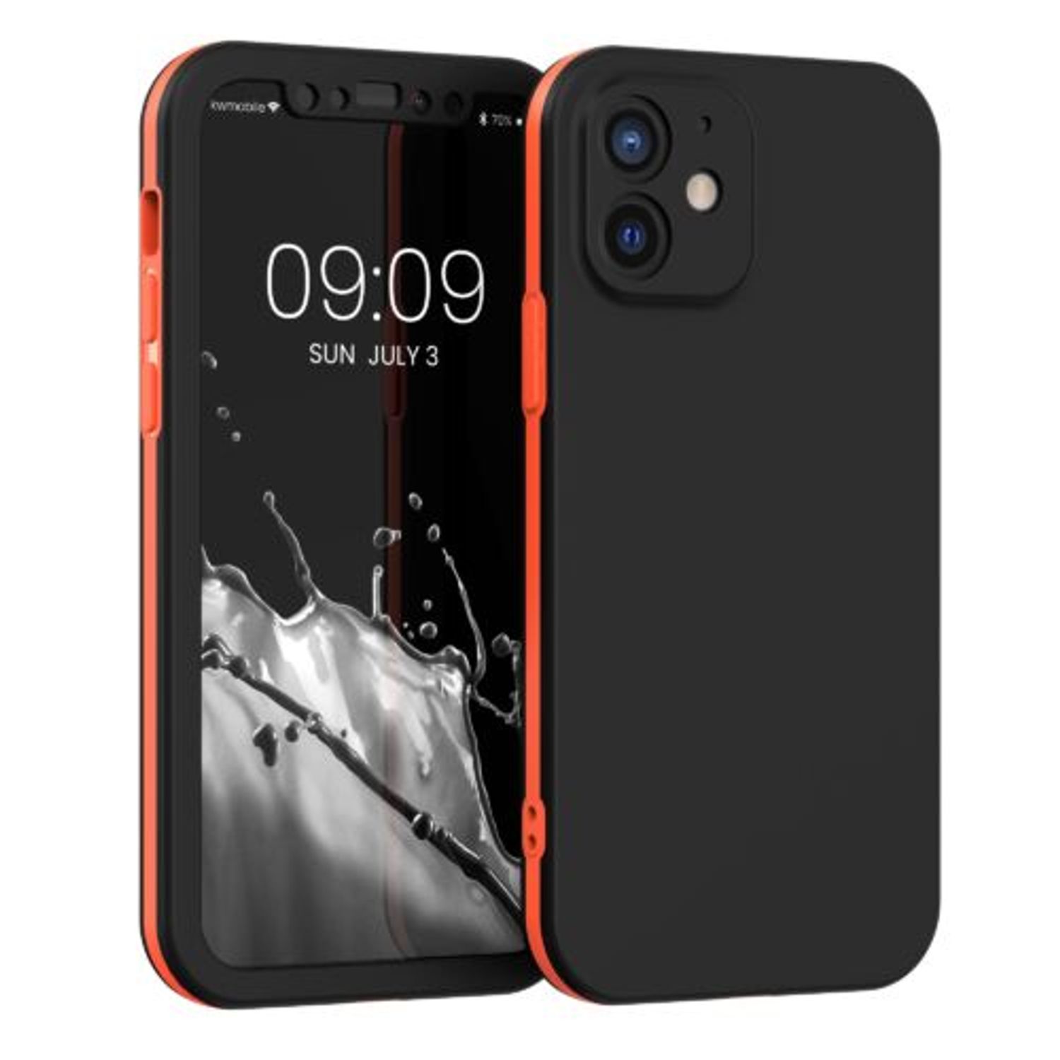 Husa pentru Apple iPhone 12/iPhone 12 Pro, Plastic, Negru, 56431.01, Kwmobile fotografia produsului