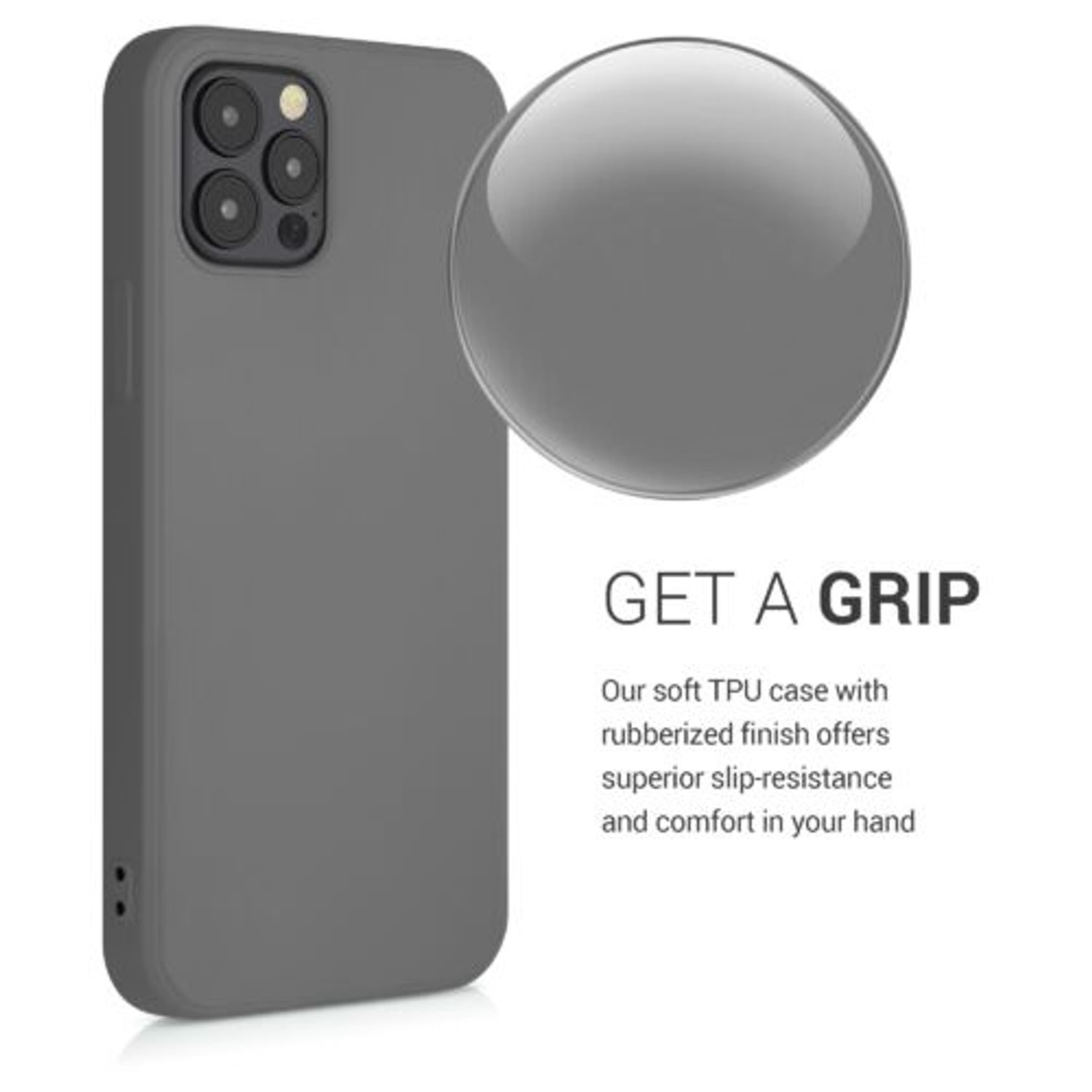 Husa pentru Apple iPhone 12/iPhone 12 Pro, Silicon, Gri, 53844.155 fotografia produsului View 5 L