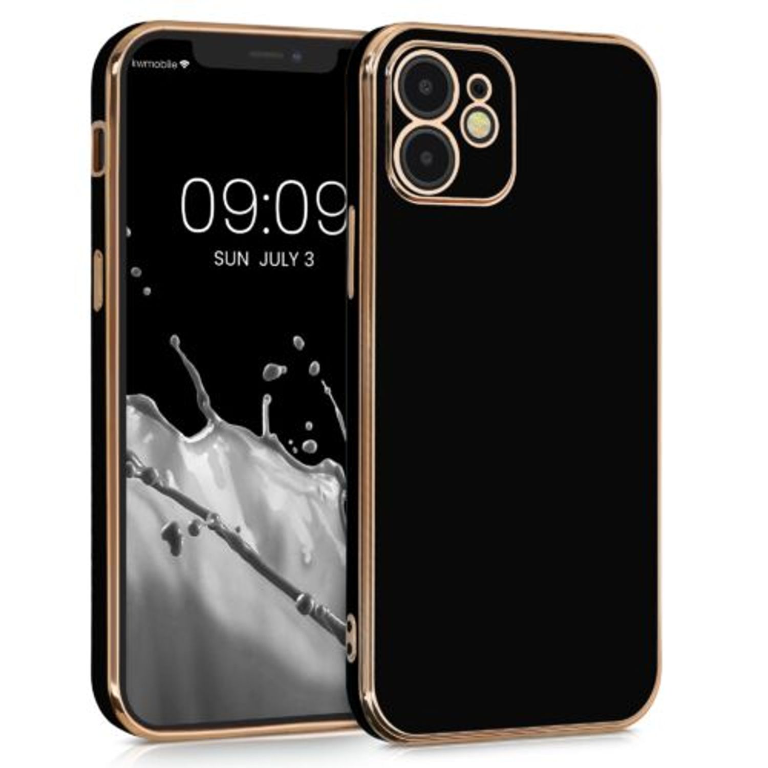Husa pentru Apple iPhone 12/iPhone 12 Pro, Silicon, Negru, 56298.01, Kwmobile fotografia produsului
