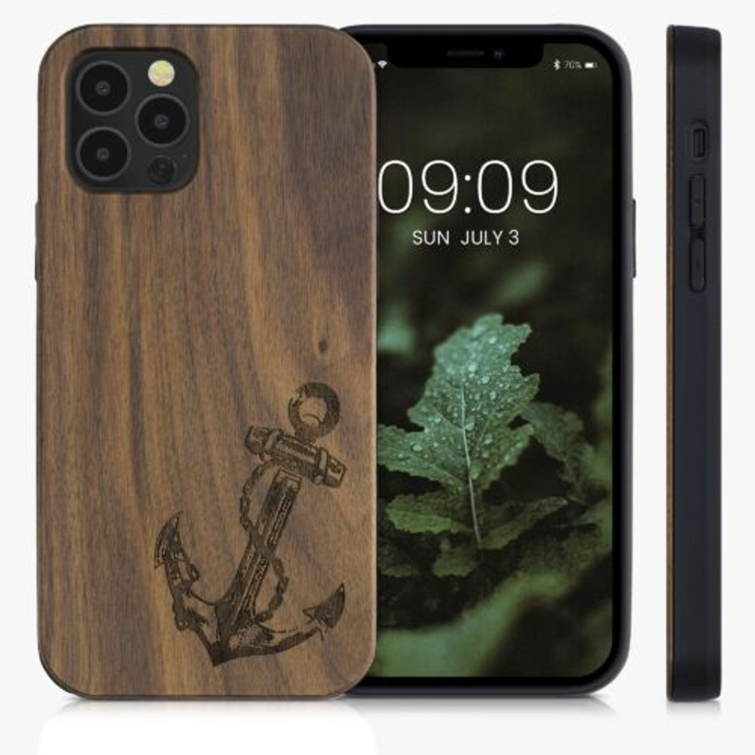 Husa pentru Apple iPhone 12/iPhone 12 Pro, Lemn, Maro, 52734.08, Kwmobile fotografia produsului View 2 L