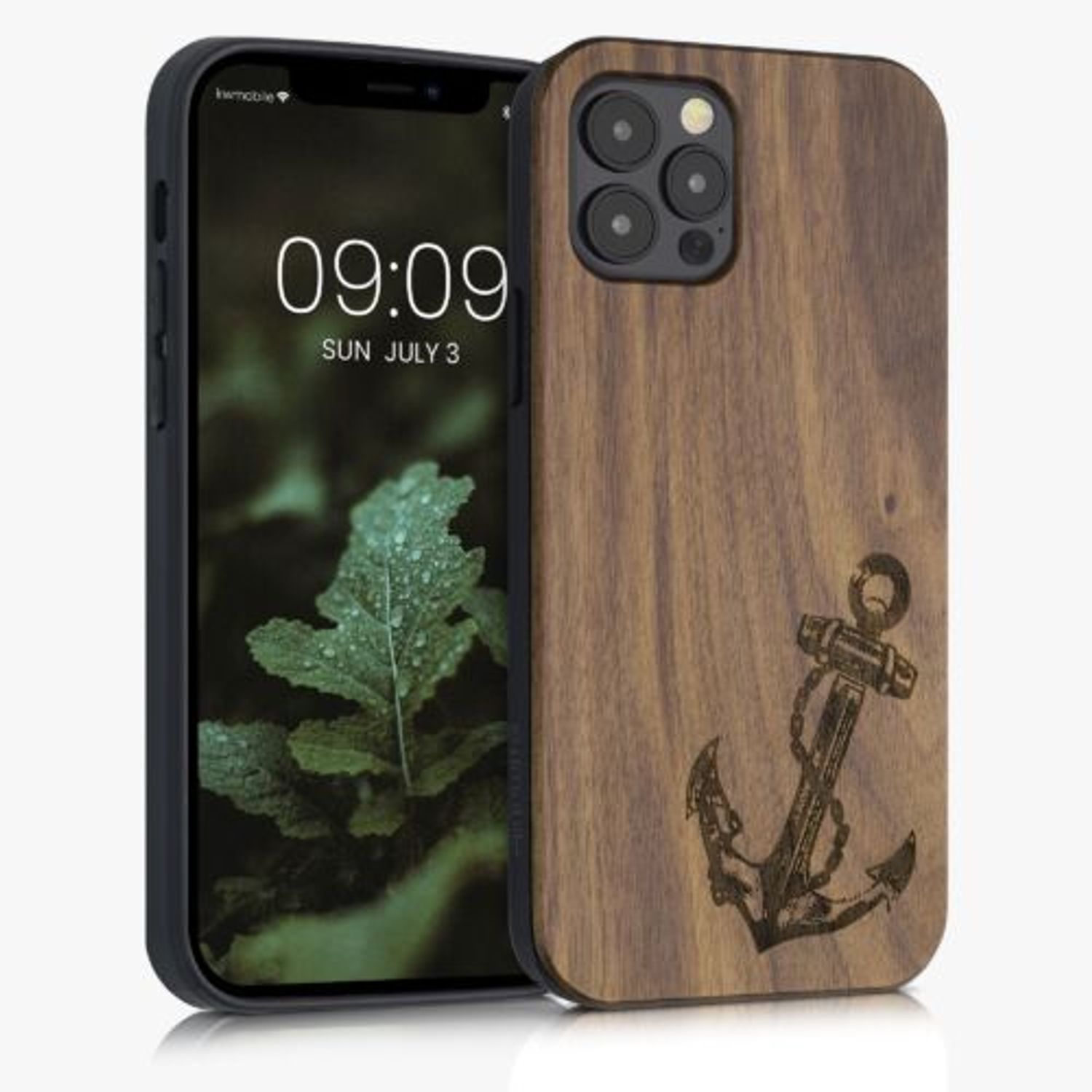 Husa pentru Apple iPhone 12/iPhone 12 Pro, Lemn, Maro, 52734.08, Kwmobile fotografia produsului