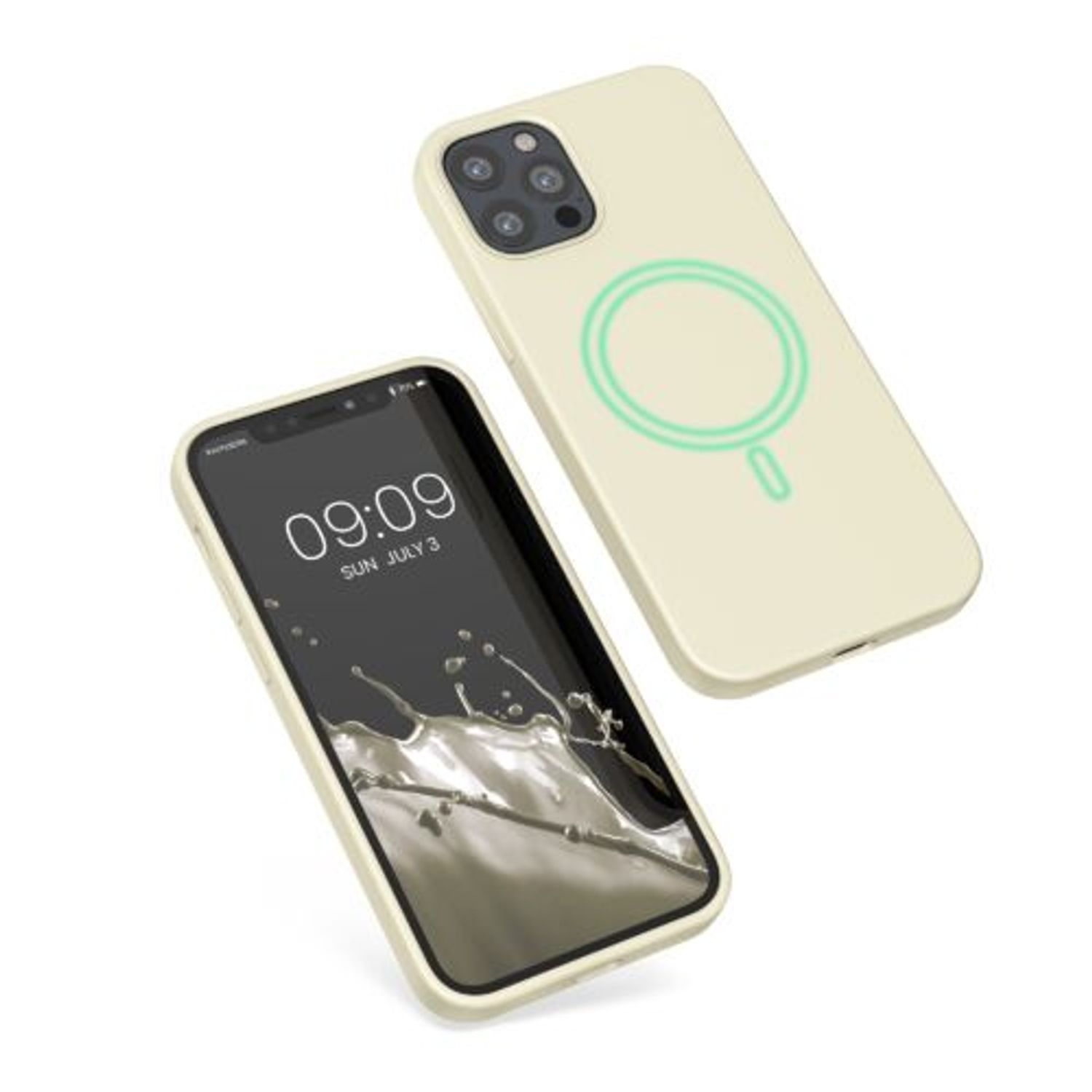 Husa pentru Apple iPhone 12/iPhone 12 Pro, Silicon, Crem, 56556.16, Kwmobile fotografia produsului View 23 L