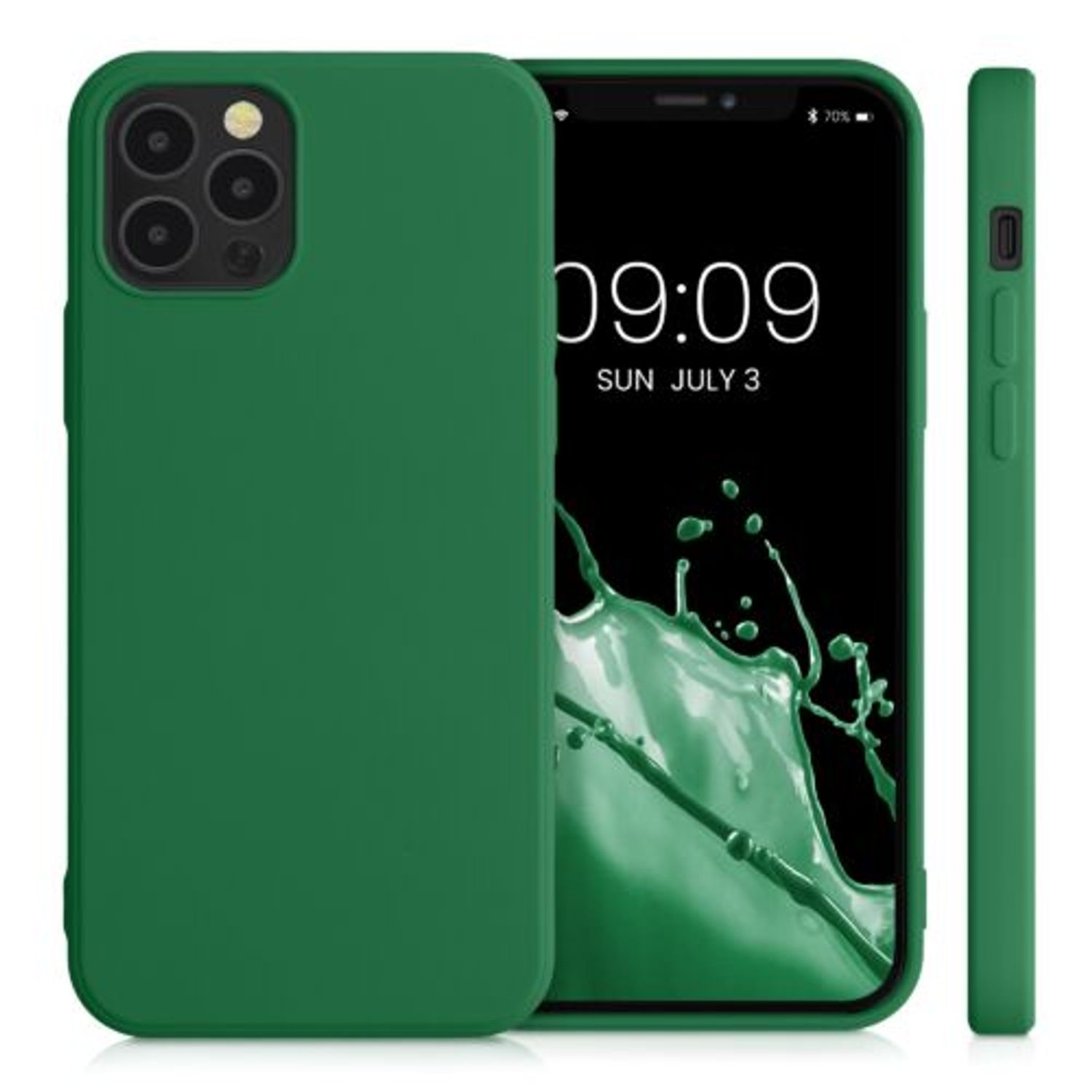 Husa pentru Apple iPhone 12/iPhone 12 Pro, Silicon, Verde, 53844.227, Kwmobile fotografia produsului View 2 L