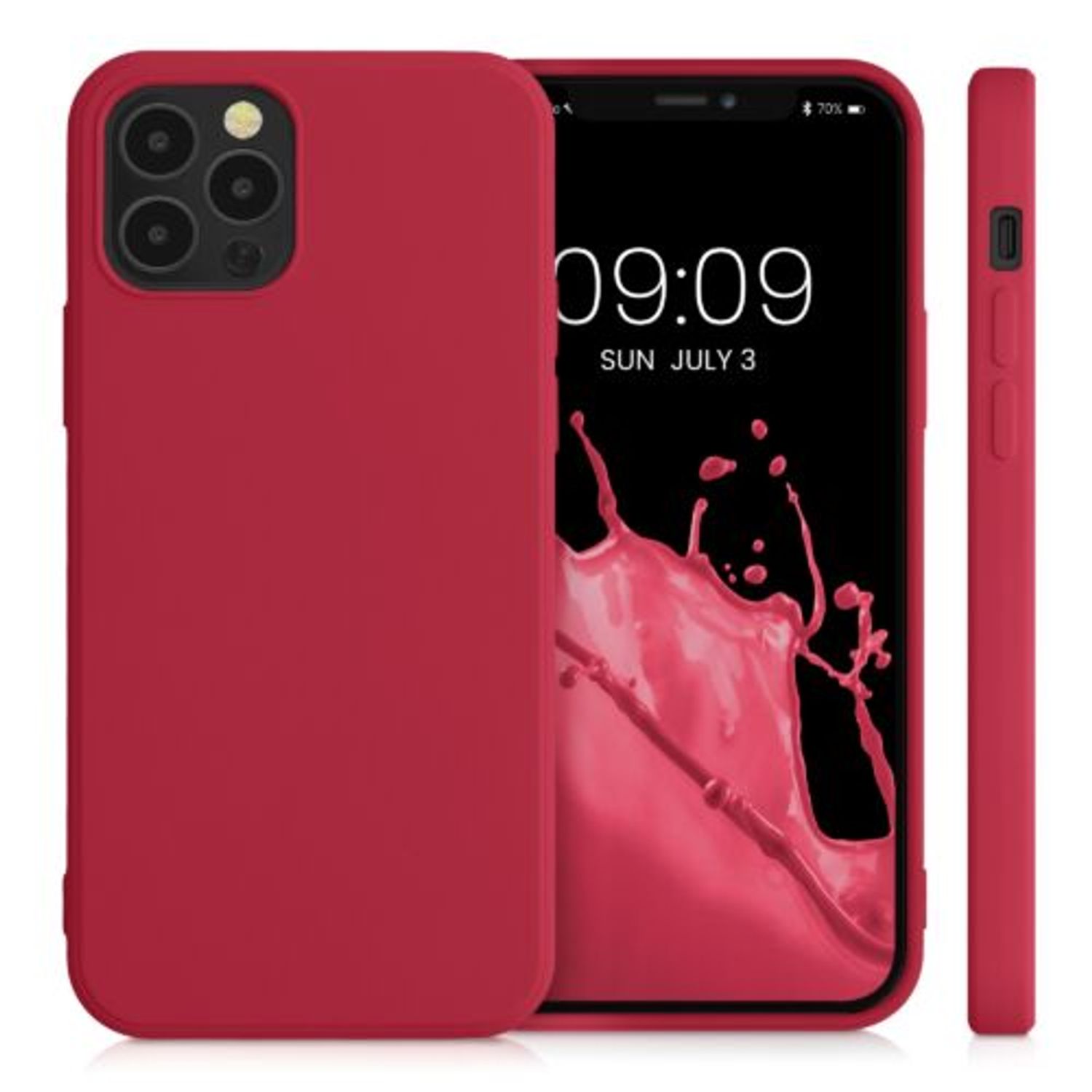 Husa pentru Apple iPhone 12/iPhone 12 Pro, Silicon, Rosu, 53844.229, Kwmobile fotografia produsului View 2 L