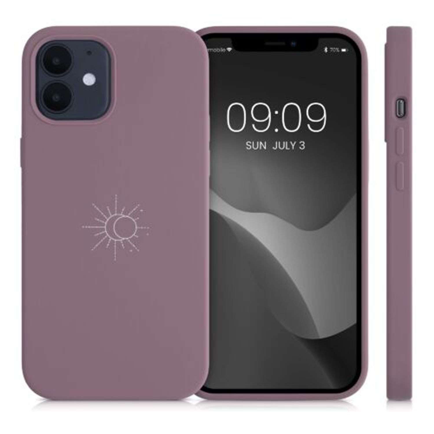 Husa pentru Apple iPhone 12/iPhone 12 Pro, Silicon, Mov, 53885.02, Kwmobile fotografia produsului View 2 L