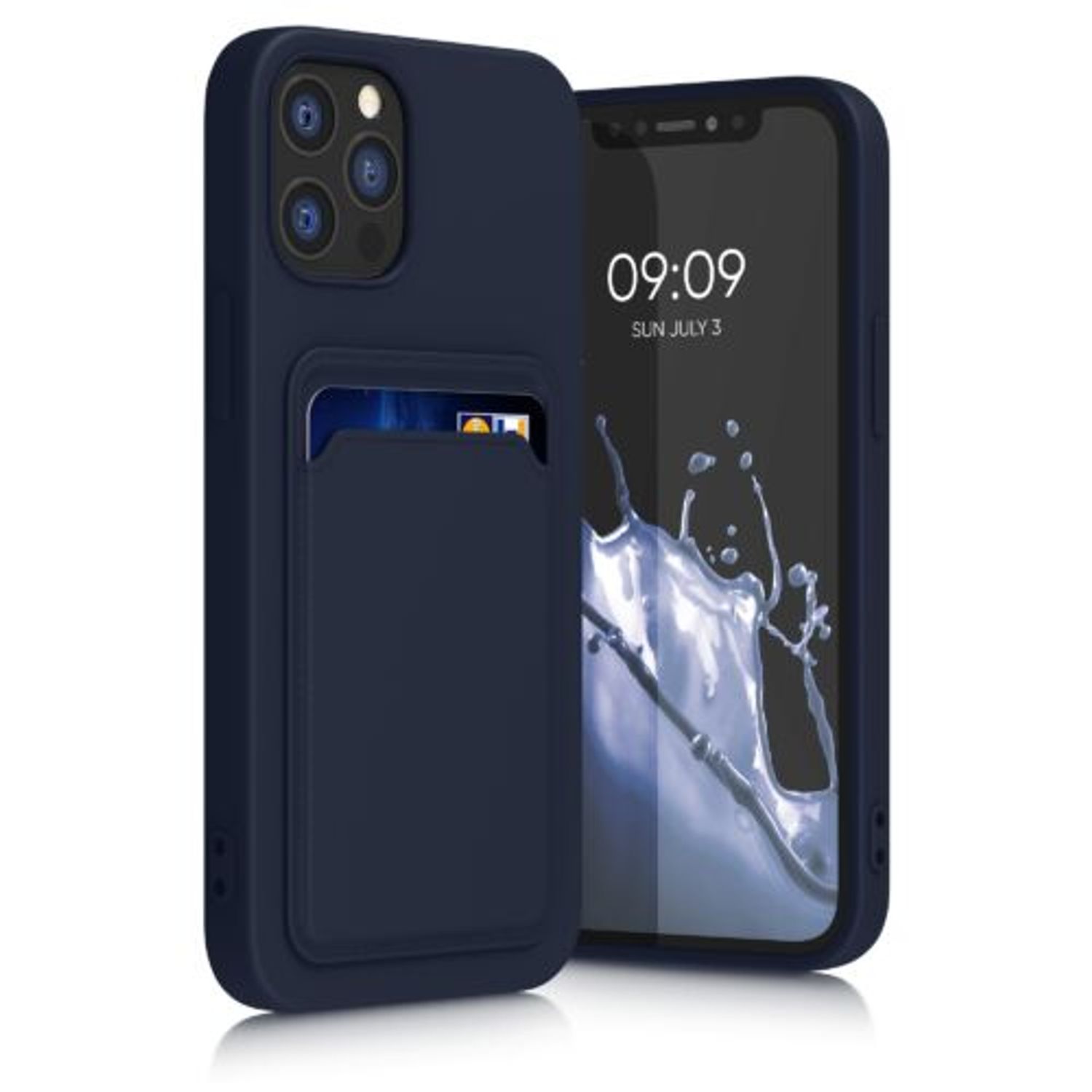 Husa pentru Apple iPhone 12/iPhone 12 Pro, Silicon, Albastru, 55112.17, Kwmobile fotografia produsului View 2 L