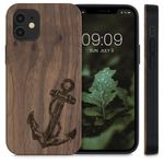 Husa pentru Apple iPhone 12 Mini, Lemn, Maro, 52733.08, Kwmobile fotografia produsului View 2 S