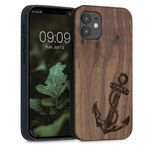 Husa pentru Apple iPhone 12 Mini, Lemn, Maro, 52733.08, Kwmobile fotografia produsului