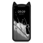 Husa pentru Apple iPhone 12 Mini, Silicon, Negru, 55617.01, Kwmobile fotografia produsului View 3 S