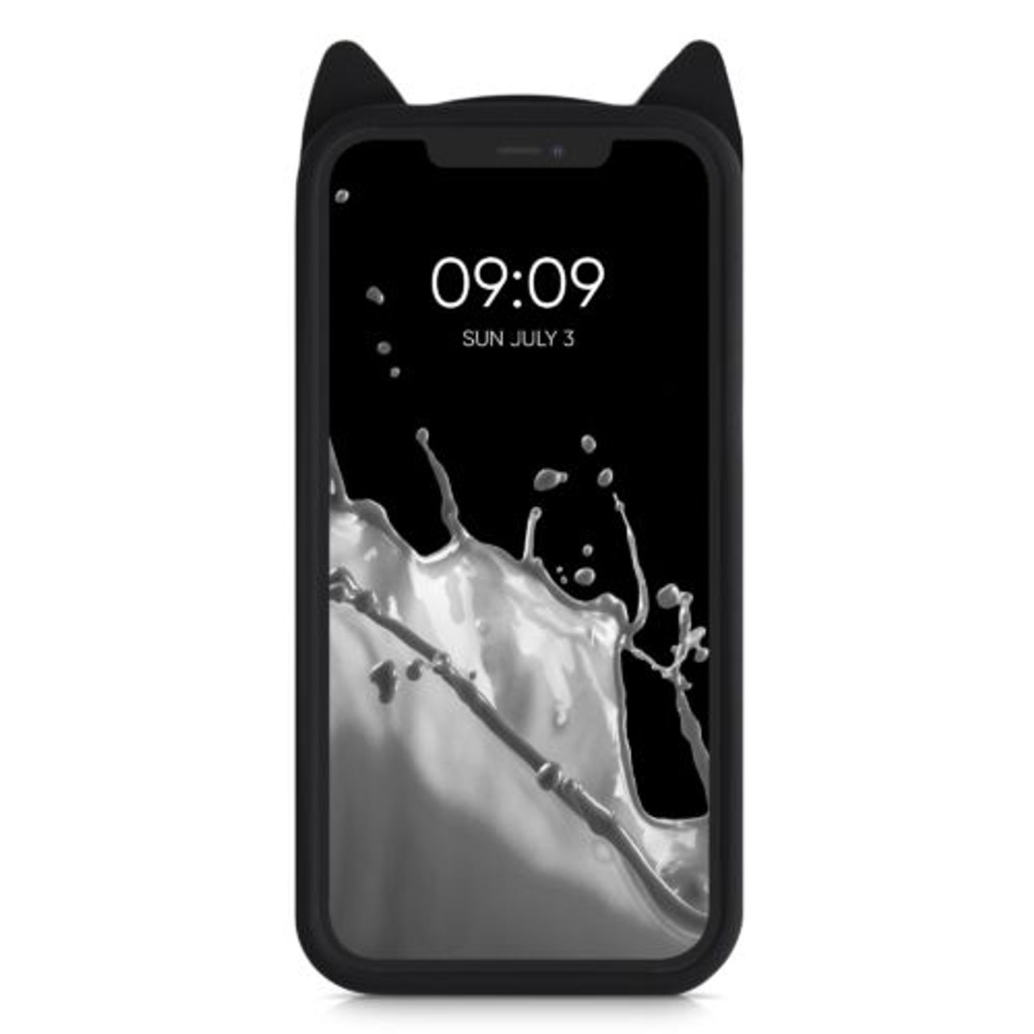 Husa pentru Apple iPhone 12 Mini, Silicon, Negru, 55617.01, Kwmobile fotografia produsului View 3 L