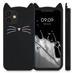 Husa pentru Apple iPhone 12 Mini, Silicon, Negru, 55617.01, Kwmobile fotografia produsului View 2 S