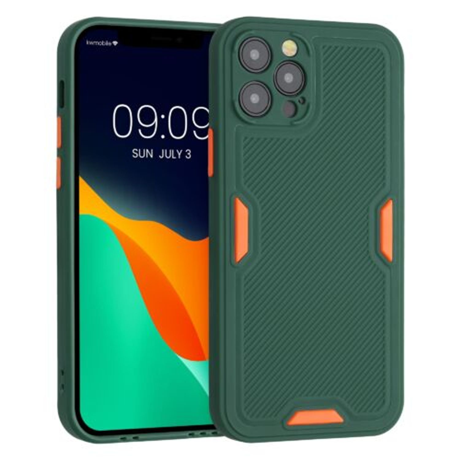 Husa pentru Apple iPhone 12/iPhone 12 Pro, Silicon, Verde, 56700.07, Kwmobile fotografia produsului
