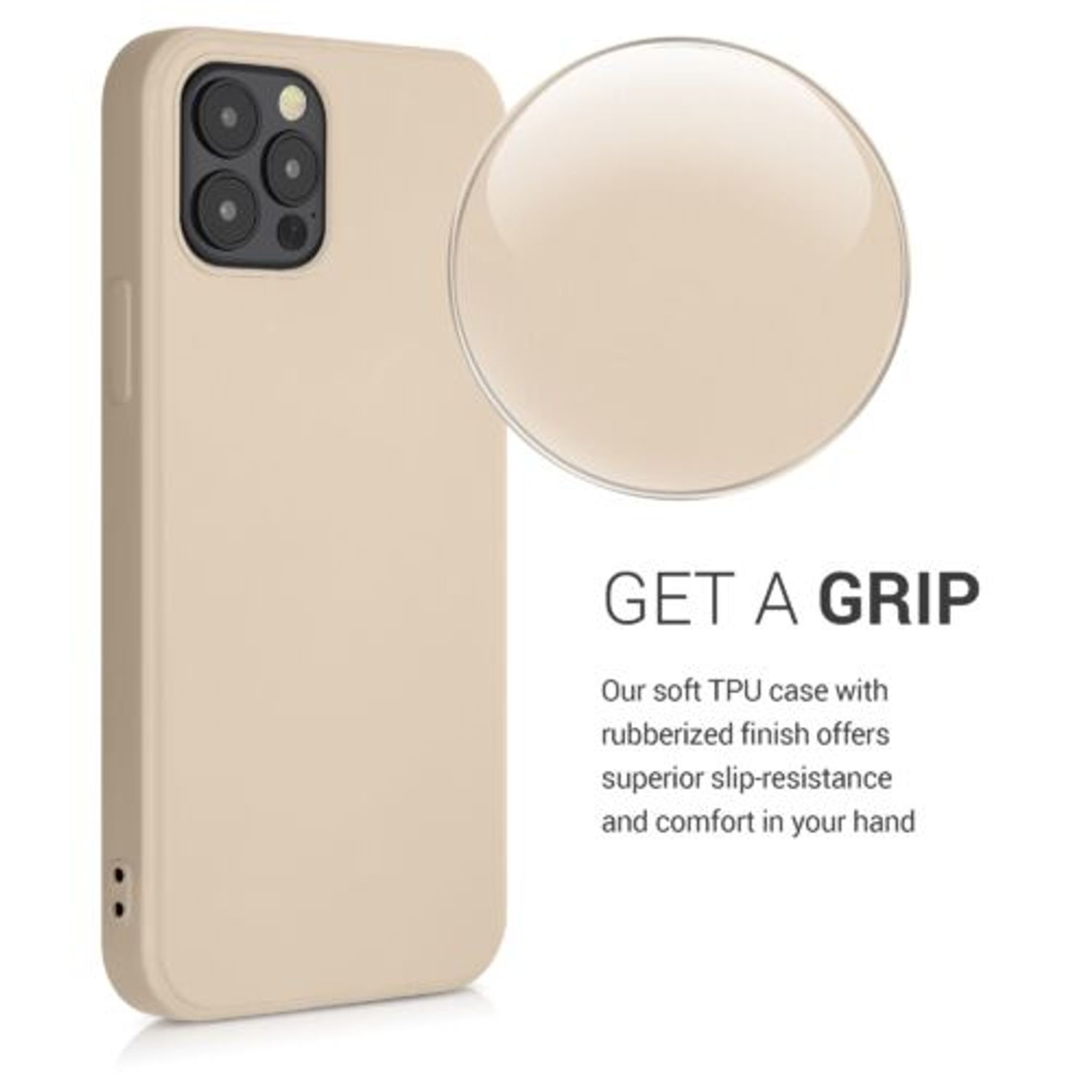 Husa pentru Apple iPhone 12/iPhone 12 Pro, Silicon, Crem, 53844.154 fotografia produsului View 10 L