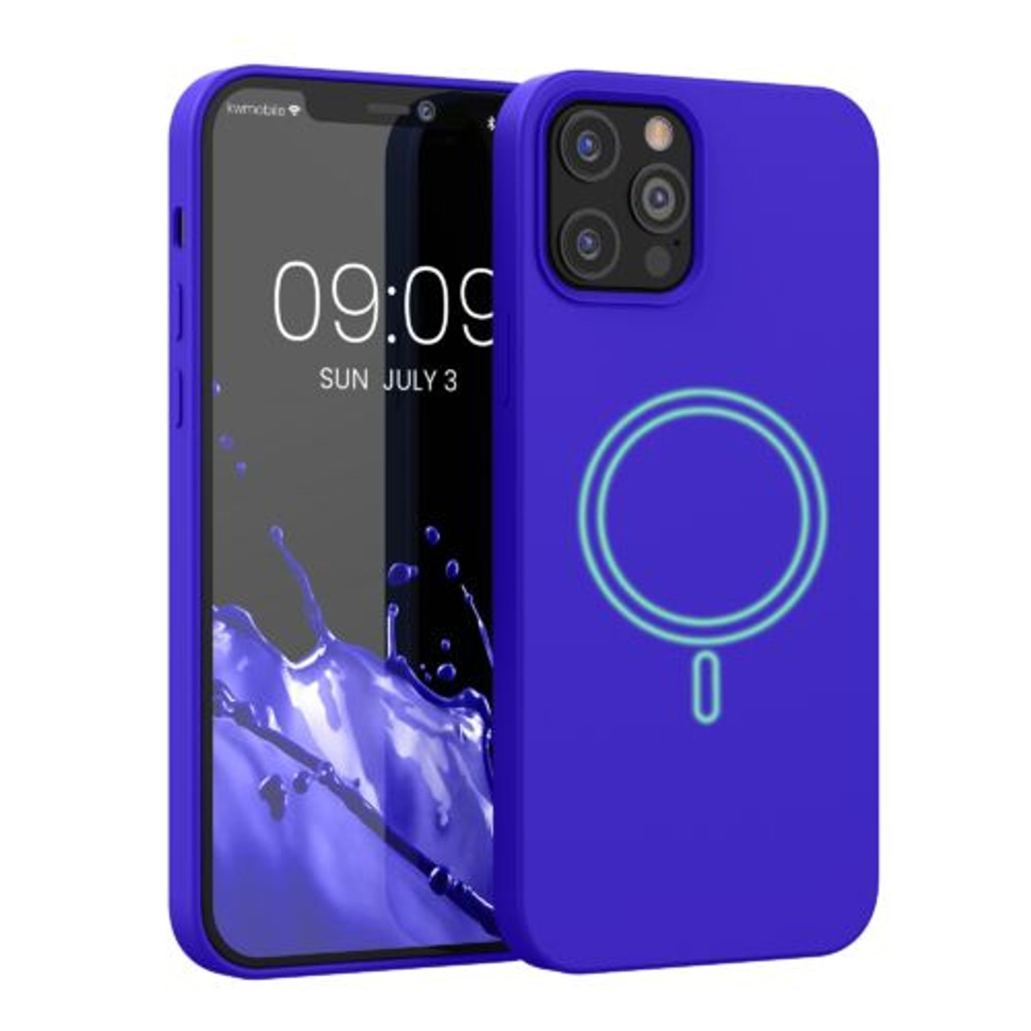 Husa pentru Apple iPhone 12 Pro Max, Silicon, Albastru, 56557.134, Kwmobile fotografia produsului