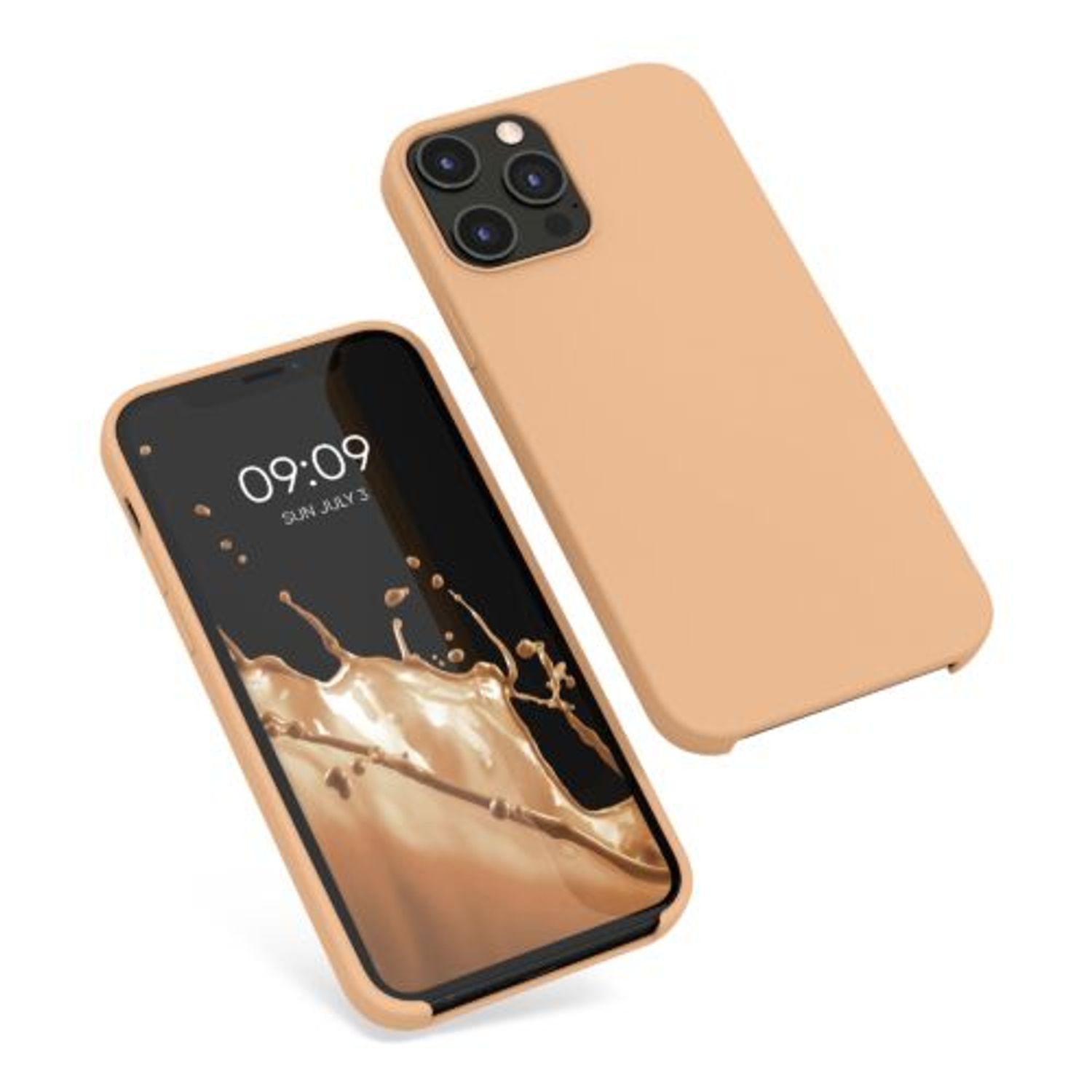 Husa pentru Apple iPhone 12 Pro Max, Silicon, Crem, 52644.194, Kwmobile fotografia produsului View 2 L