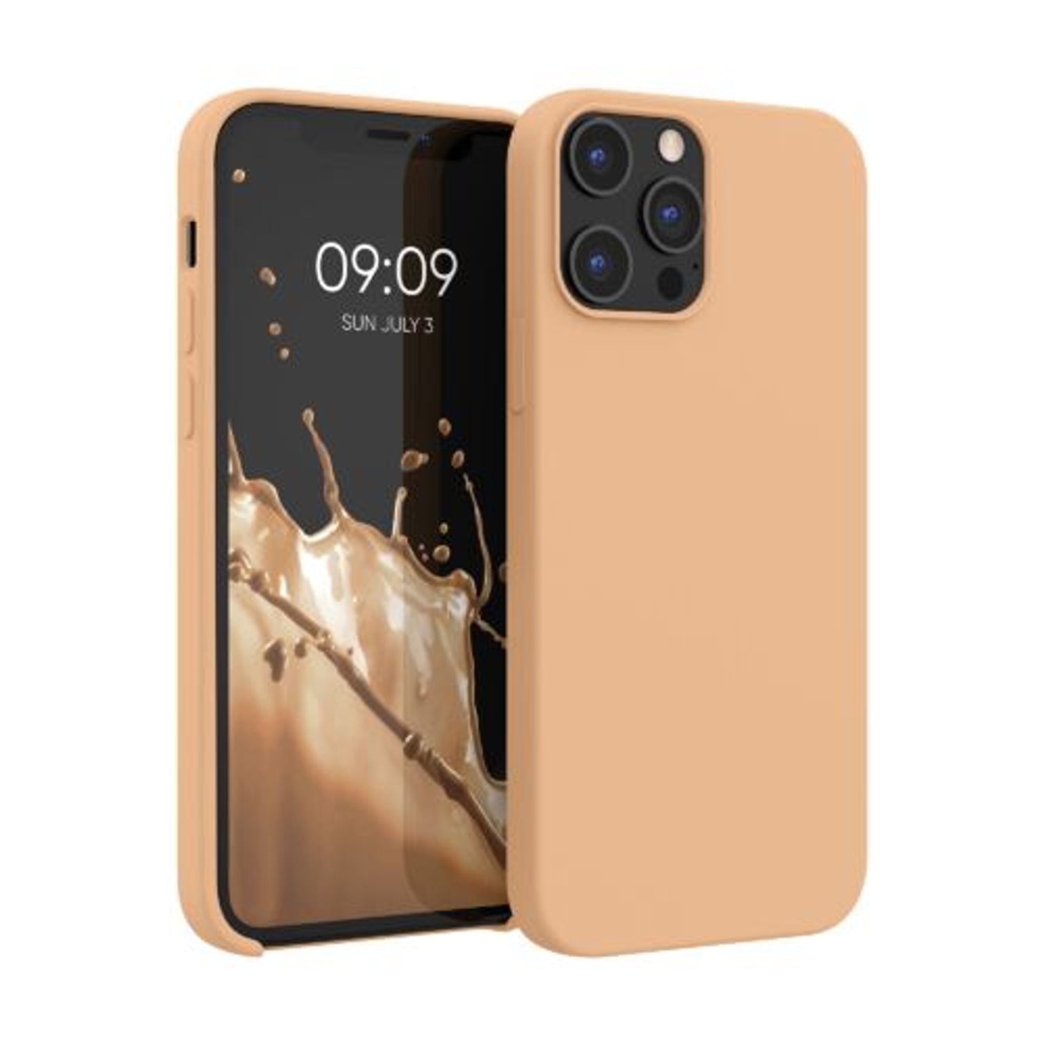 Husa pentru Apple iPhone 12 Pro Max, Silicon, Crem, 52644.194, Kwmobile fotografia produsului