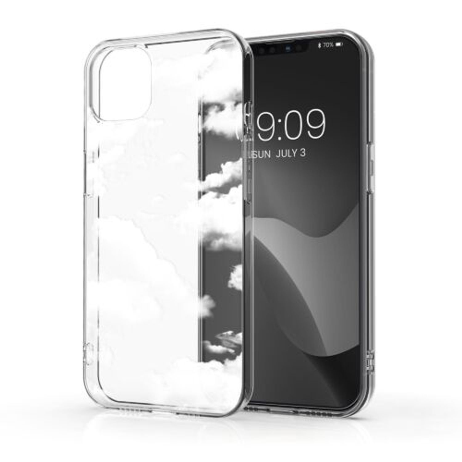 Husa pentru Apple iPhone 13, Silicon, Alb, 55947.02, Kwmobile fotografia produsului View 2 L