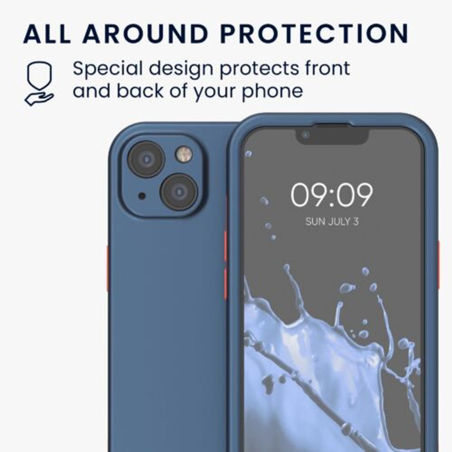 Husa pentru Apple iPhone 13, Plastic, Albastru, 56433.17, Kwmobile fotografia produsului View 5 L