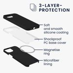 Husa pentru Apple iPhone 13, Silicon, Negru, 56559.01, Kwmobile fotografia produsului View 4 S