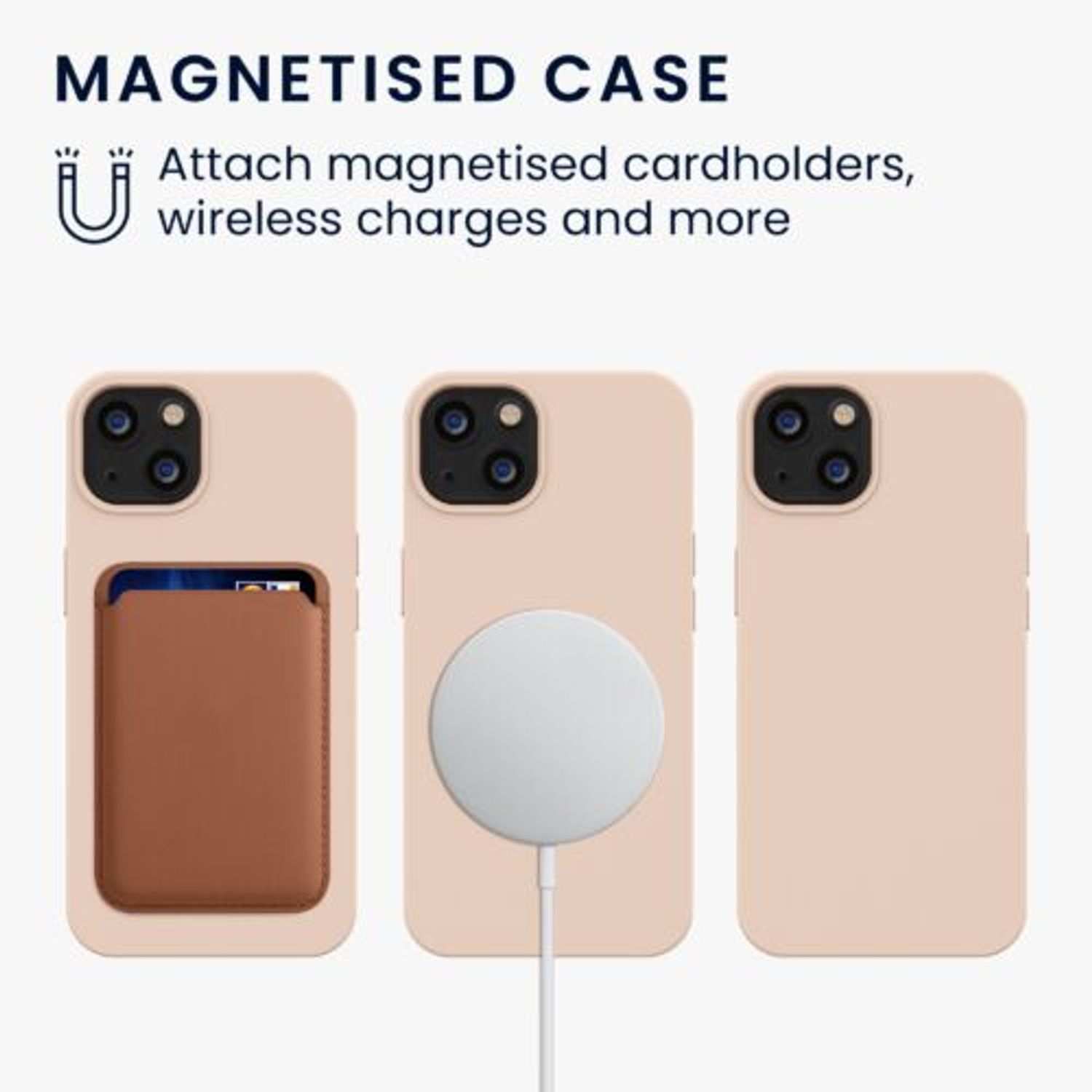 Husa pentru Apple iPhone 13, Silicon, Roz, 56559.10, Kwmobile fotografia produsului View 3 L