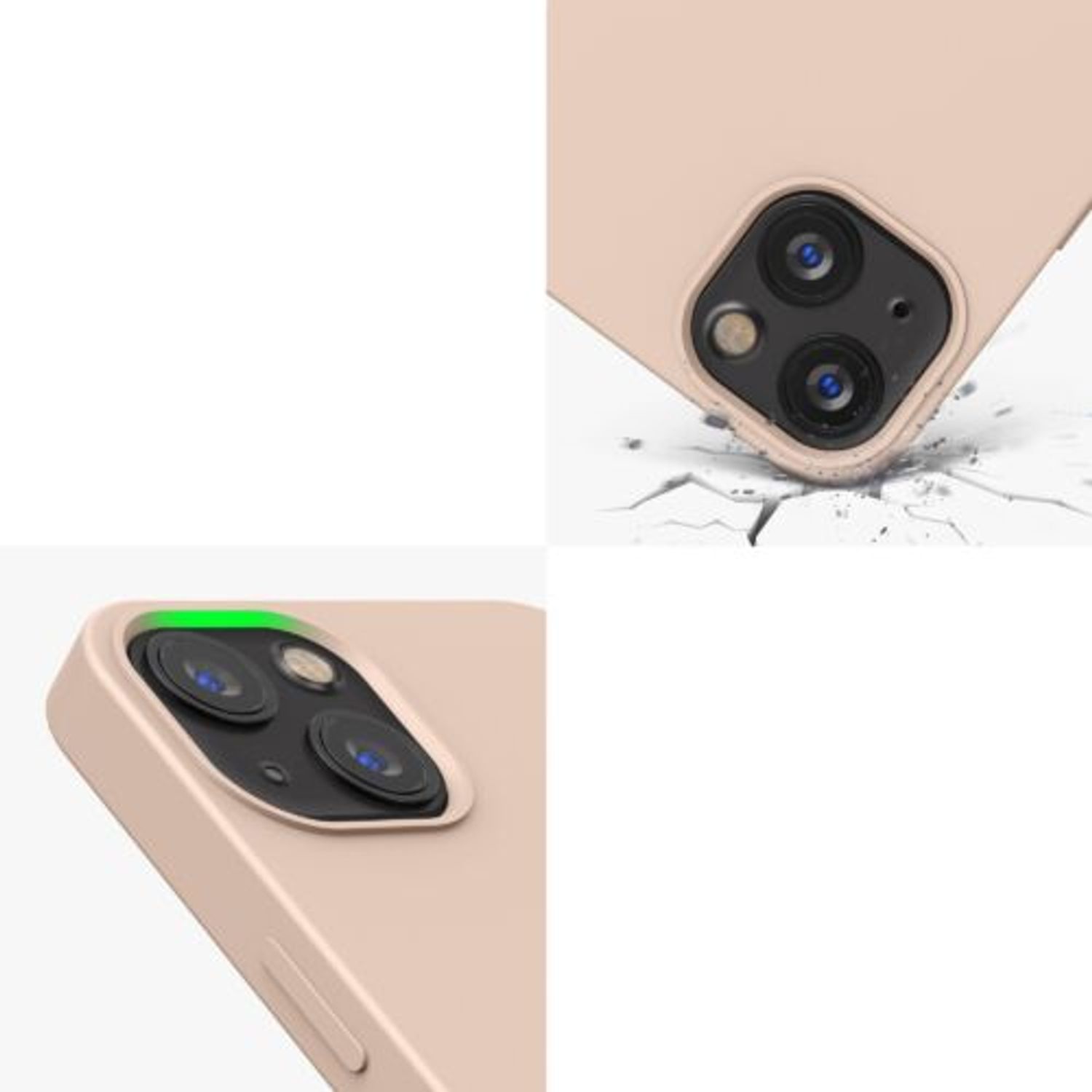 Husa pentru Apple iPhone 13, Silicon, Roz, 56559.10, Kwmobile fotografia produsului View 11 L