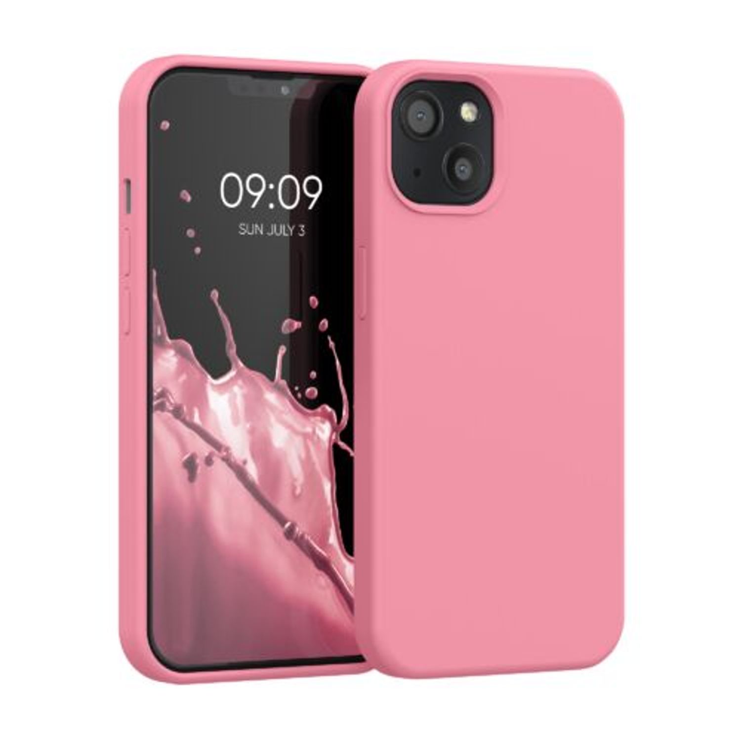Husa pentru Apple iPhone 13, Silicon, Roz, 55878.212, Kwmobile fotografia produsului
