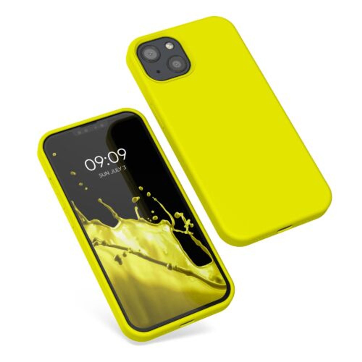 Husa pentru Apple iPhone 13, Silicon, Galben, 55878.149, Kwmobile fotografia produsului View 2 L