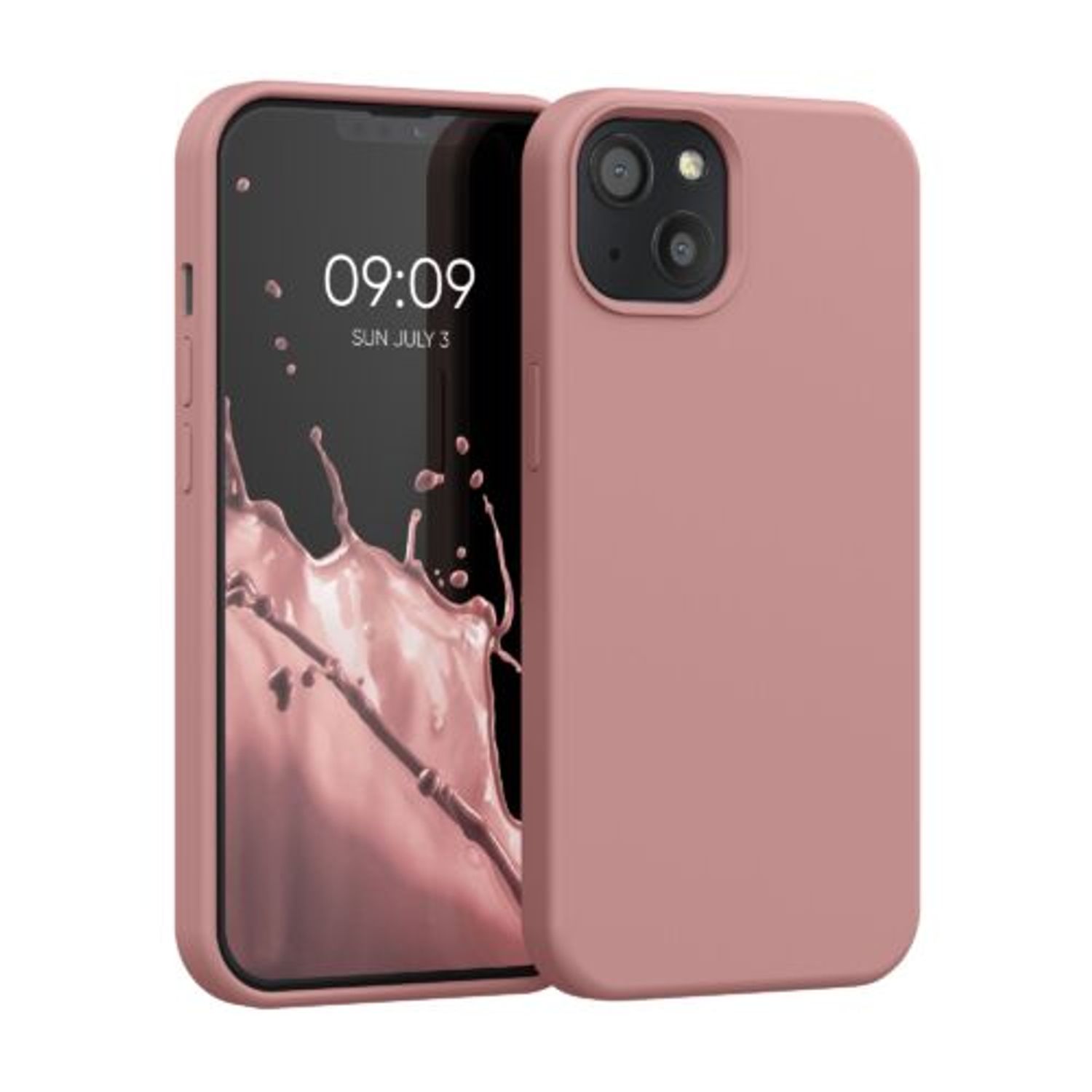 Husa pentru Apple iPhone 13, Silicon, Roz, 55878.193, Kwmobile fotografia produsului