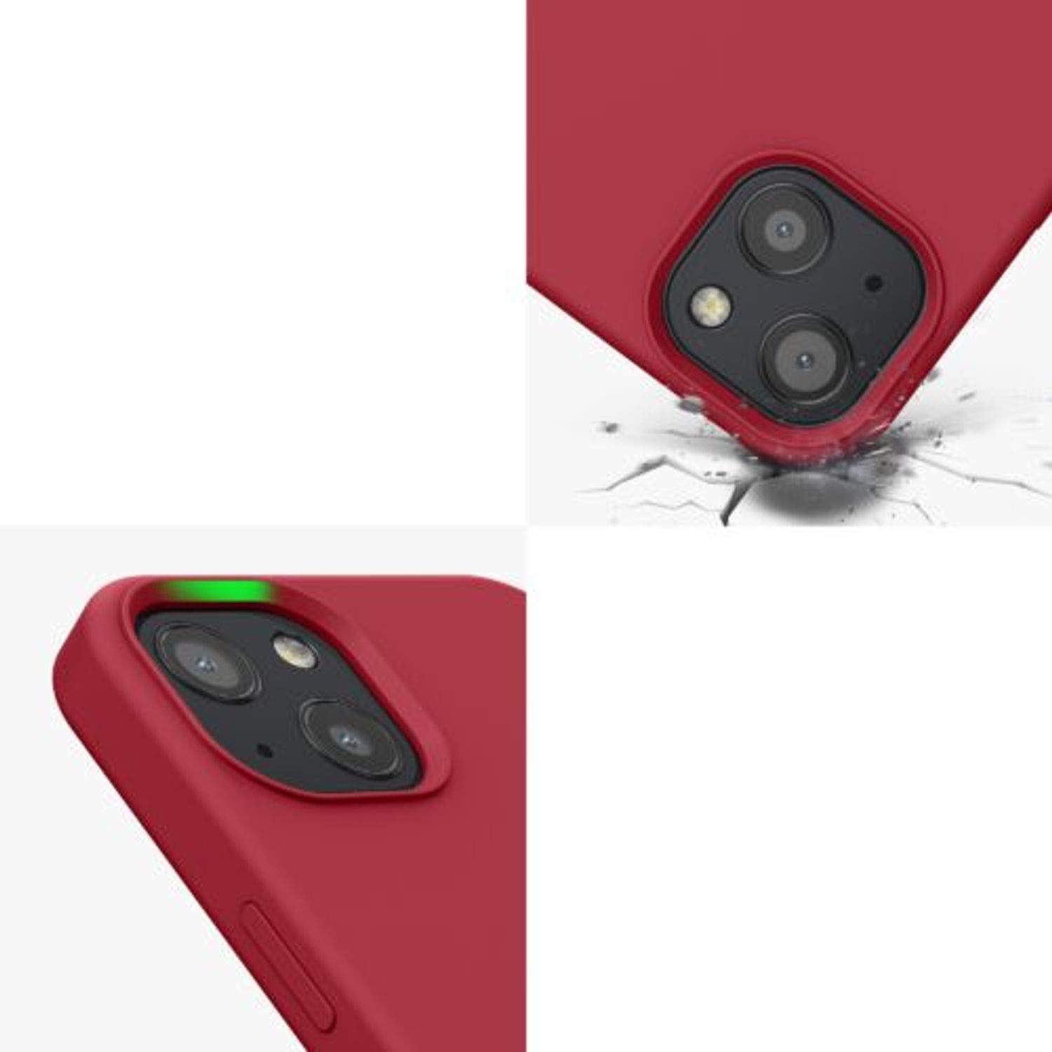 Husa pentru Apple iPhone 13, Silicon, Rosu, 55878.229, Kwmobile fotografia produsului View 8 L