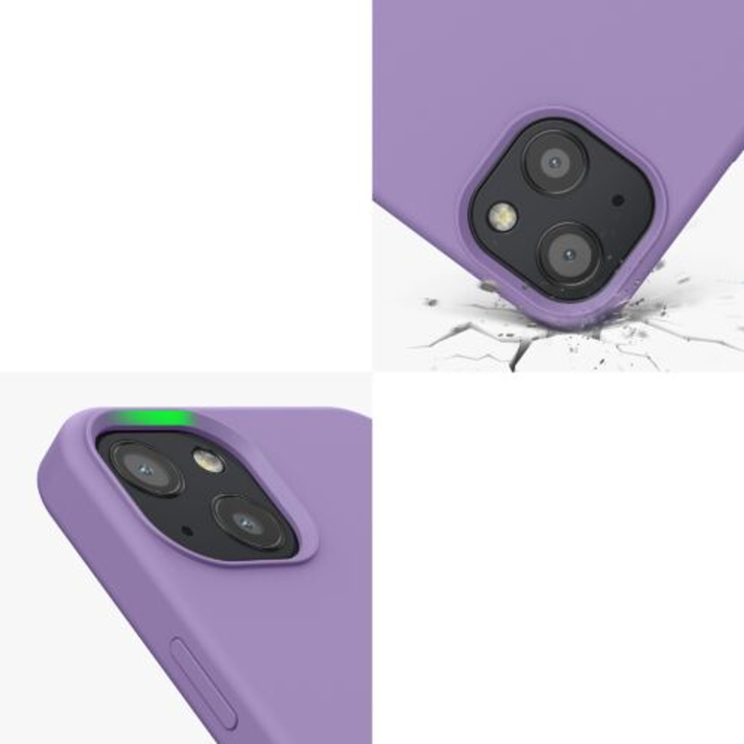 Husa pentru Apple iPhone 13, Silicon, Mov, 55878.222, Kwmobile fotografia produsului View 9 L