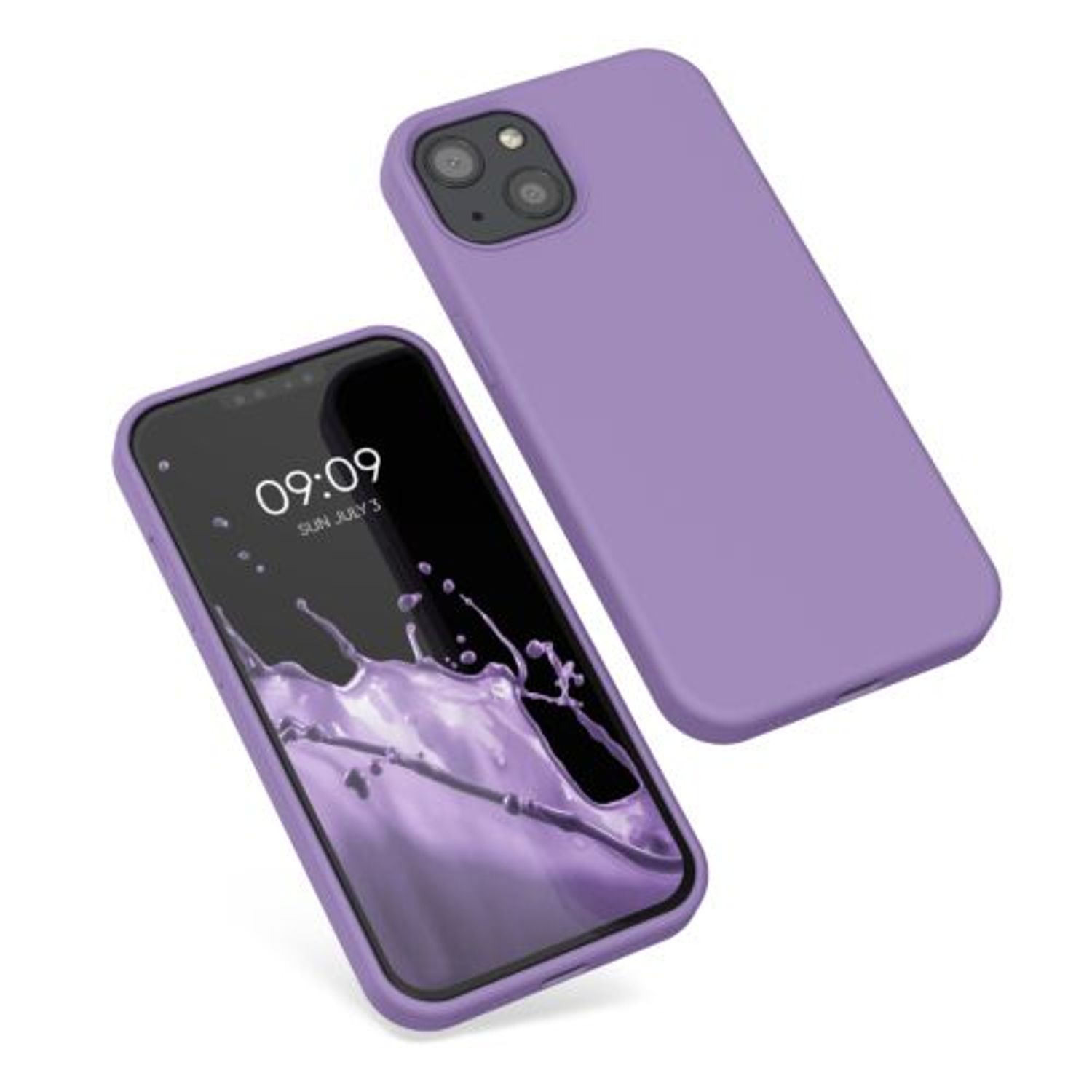 Husa pentru Apple iPhone 13, Silicon, Mov, 55878.222, Kwmobile fotografia produsului View 2 L