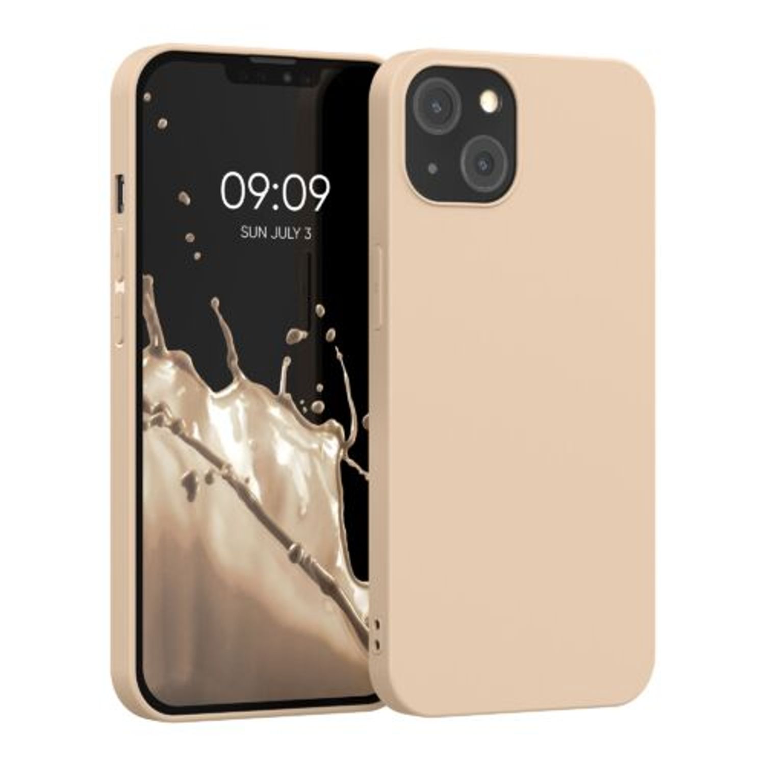 Husa pentru Apple iPhone 13, Silicon, Crem, 55944.154, Kwmobile fotografia produsului