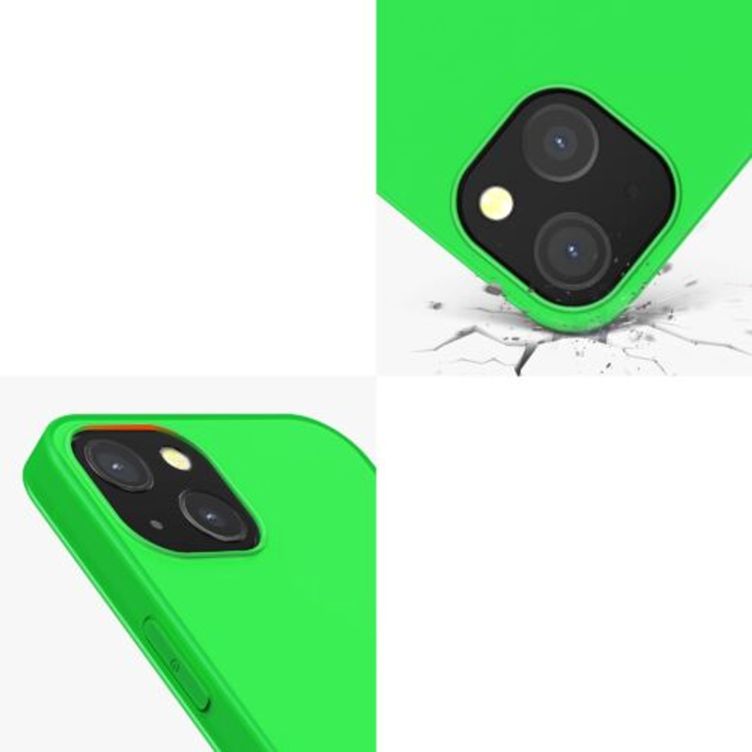 Husa pentru Apple iPhone 13, Silicon, Verde, 55943.44, Kwmobile fotografia produsului View 9 L