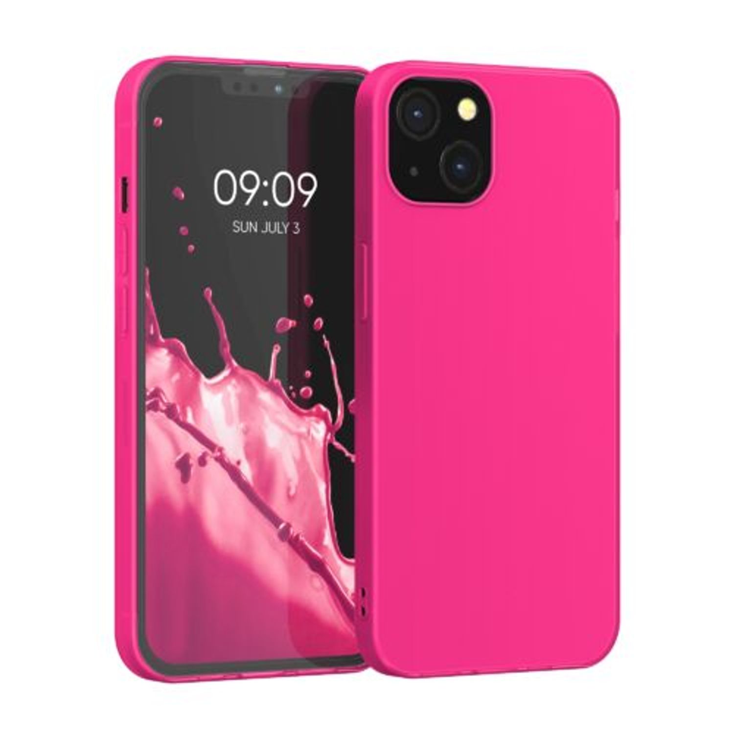 Husa pentru Apple iPhone 13, Silicon, Roz, 55943.77, Kwmobile fotografia produsului