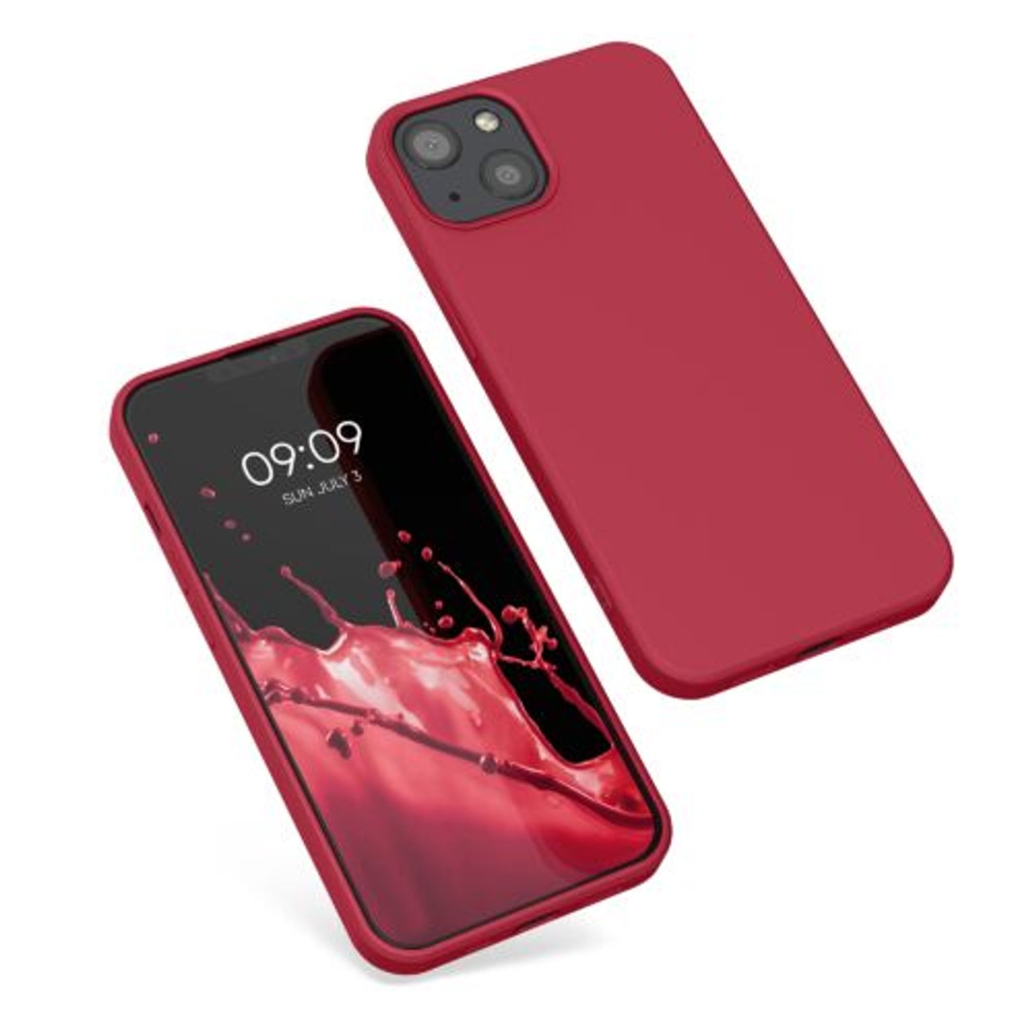 Husa pentru Apple iPhone 13, Silicon, Rosu, 55948.229, Kwmobile fotografia produsului View 2 L